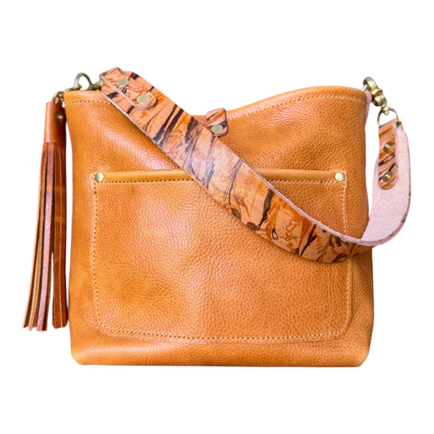 Bennett “shorty” Bucket in Honey Saffron Italian Leather