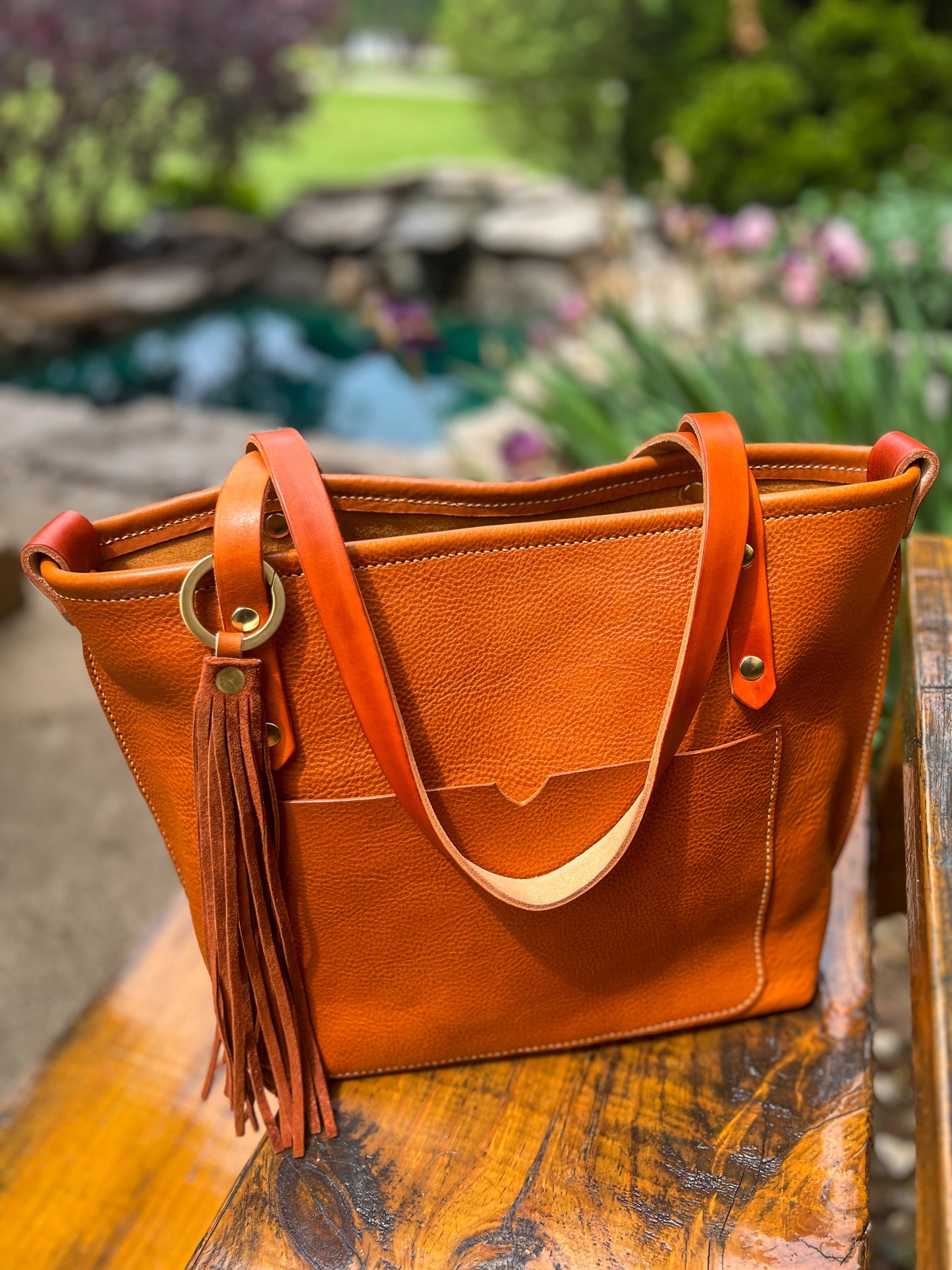 Carryall Tote in Ginger Vachetta