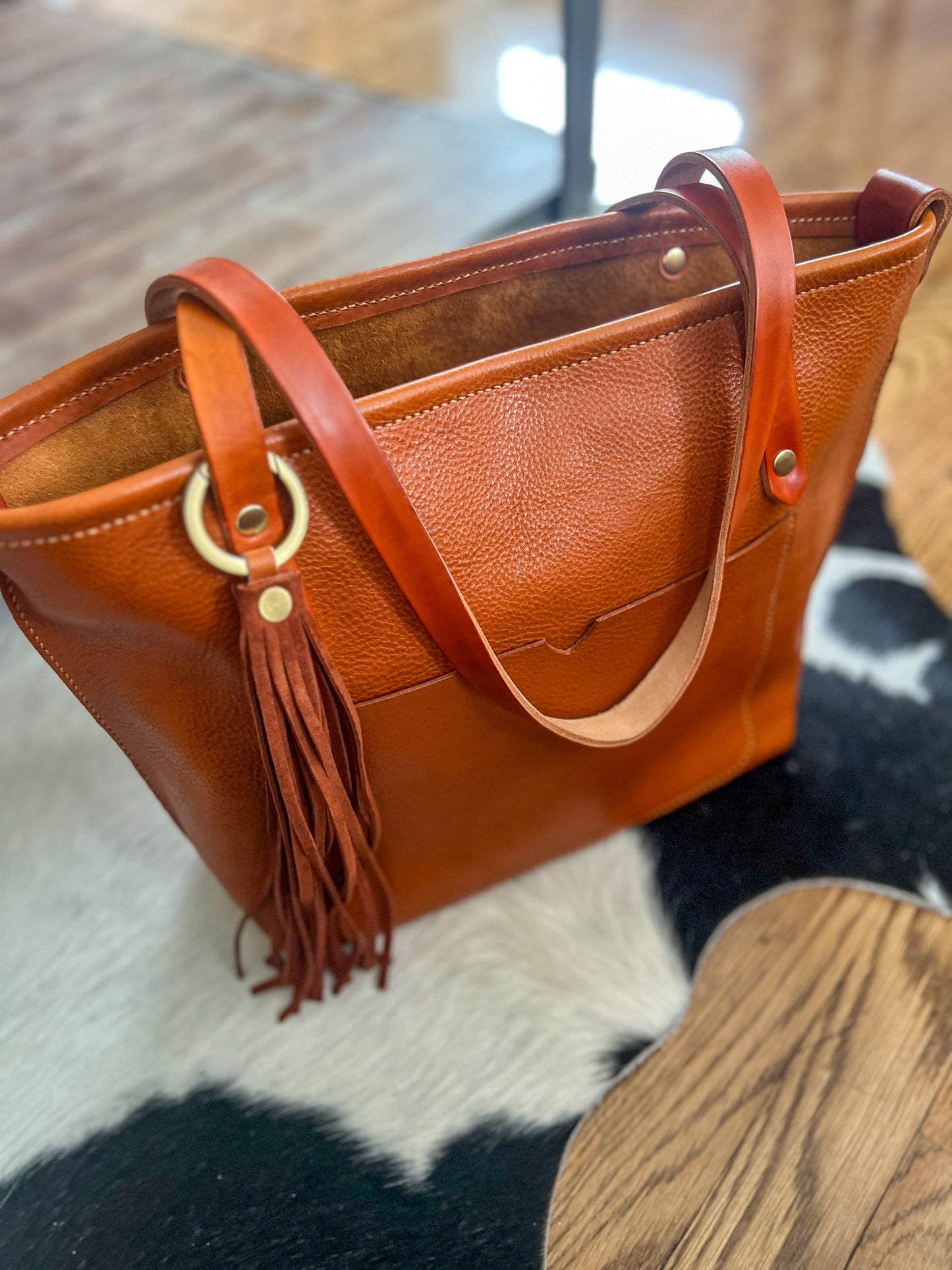 Carryall Tote in Ginger Vachetta