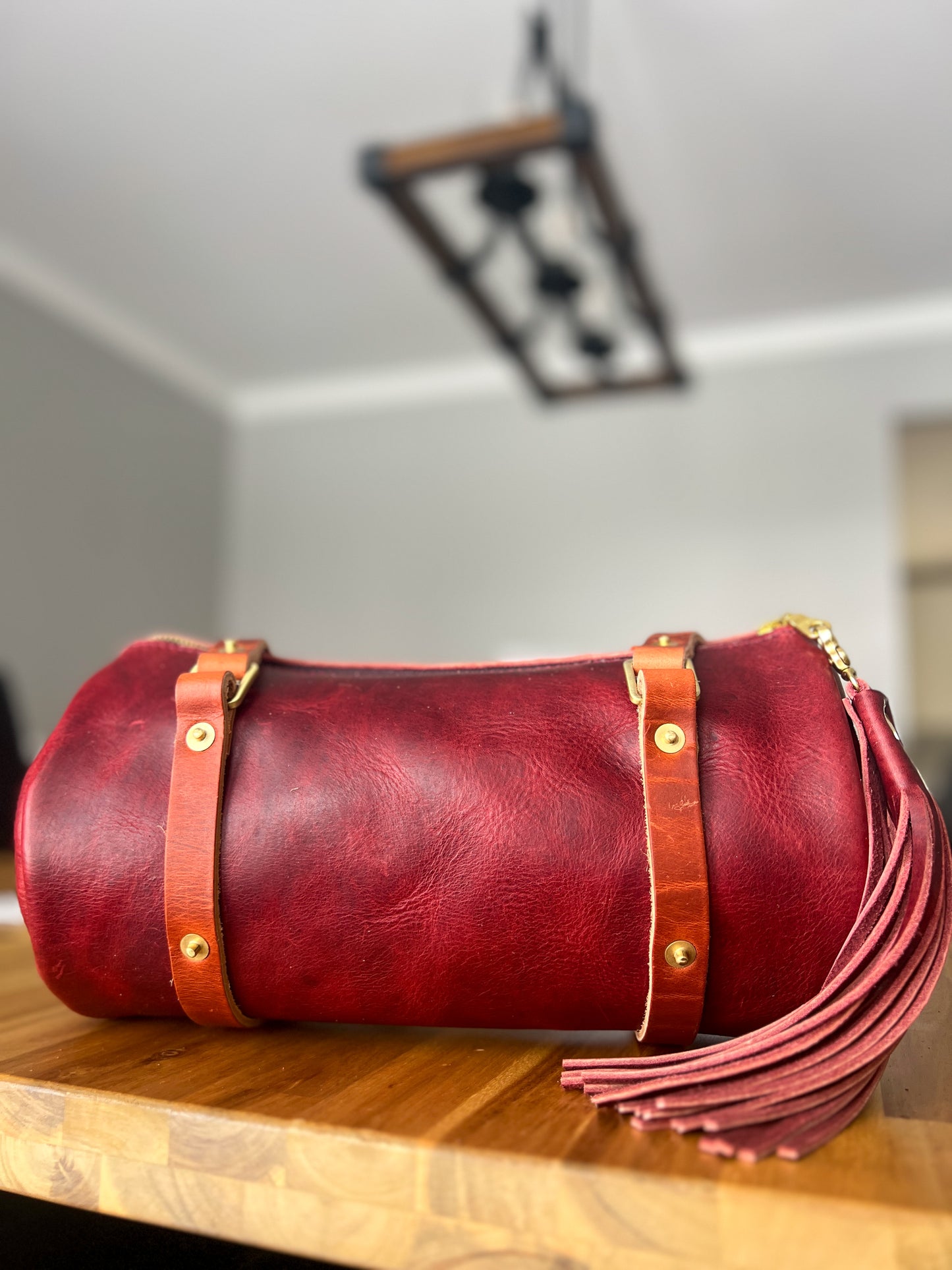 Bren Barrel in Horween Russet Full Grain Leather