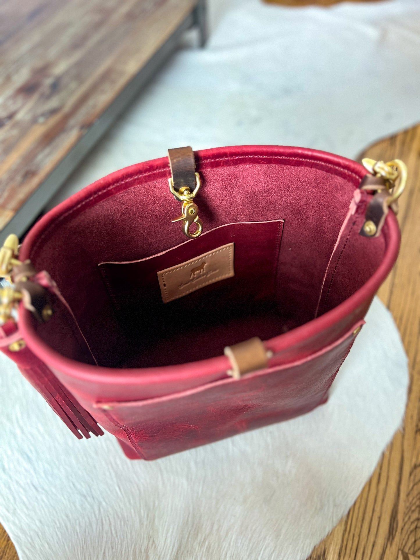 Bennett Bucket in Russet Horween Derby Leather