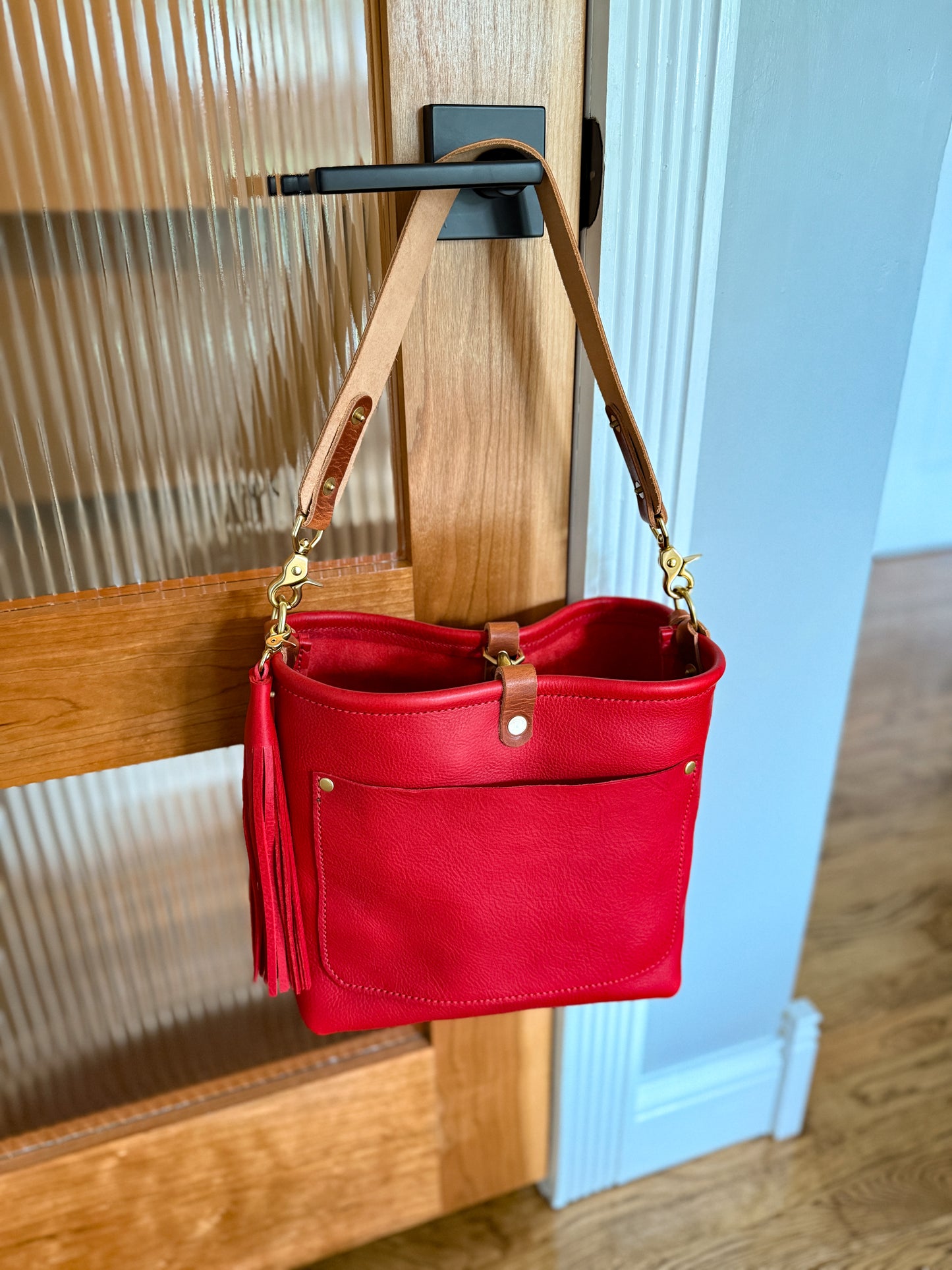 Bennett “shorty” Bucket in Ruby Vachetta