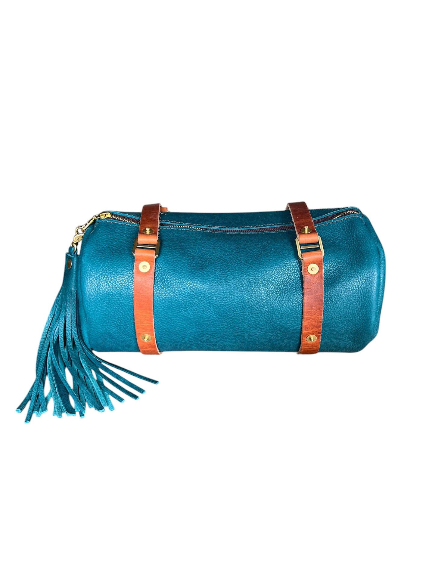 Bren Barrel in Italian Jeans Full Grain Leather