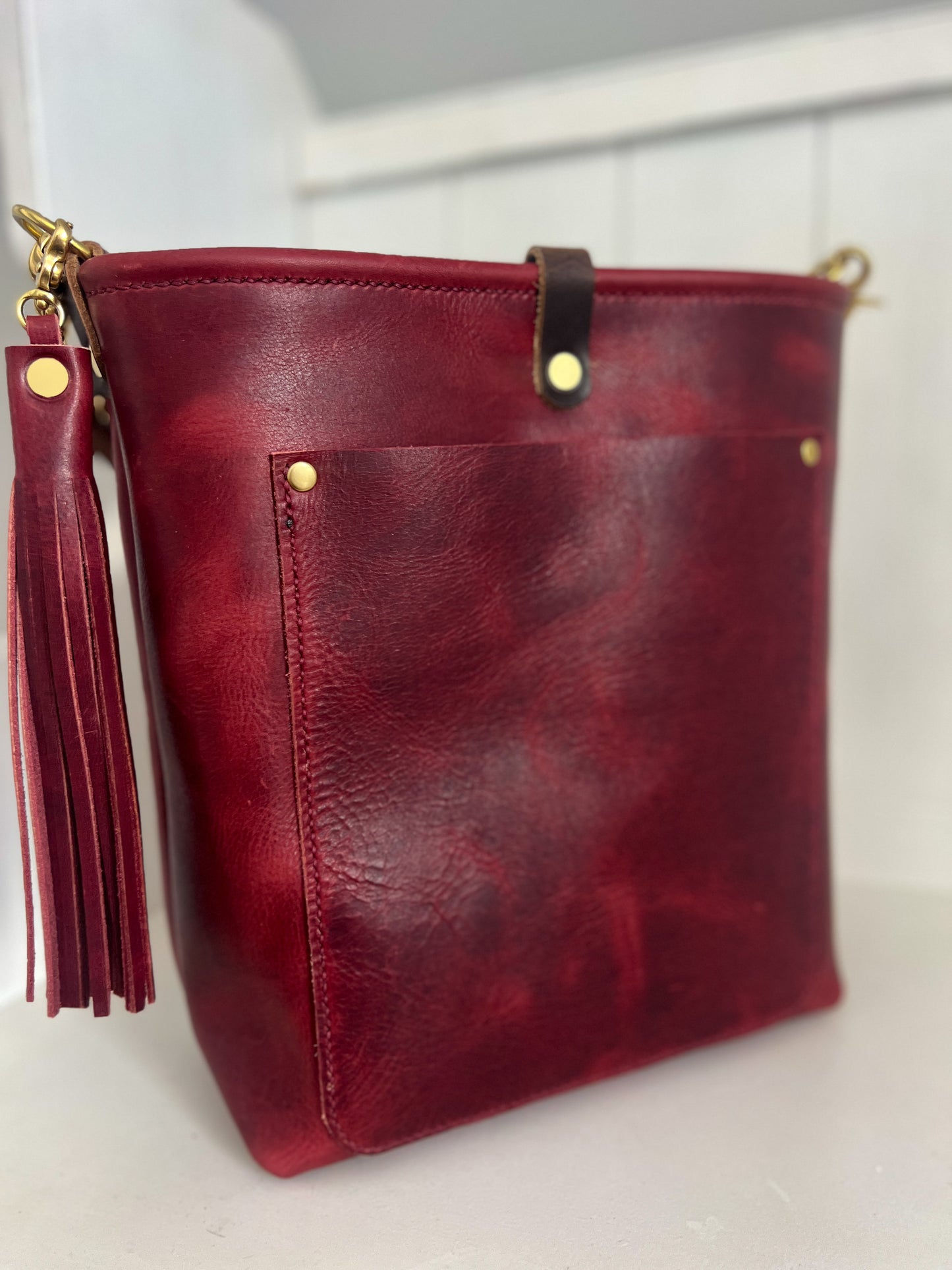 Bennett Bucket in Russet Horween Derby Leather