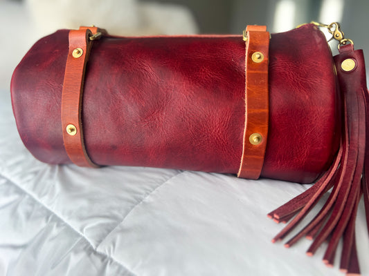 Bren Barrel in Horween Russet Full Grain Leather