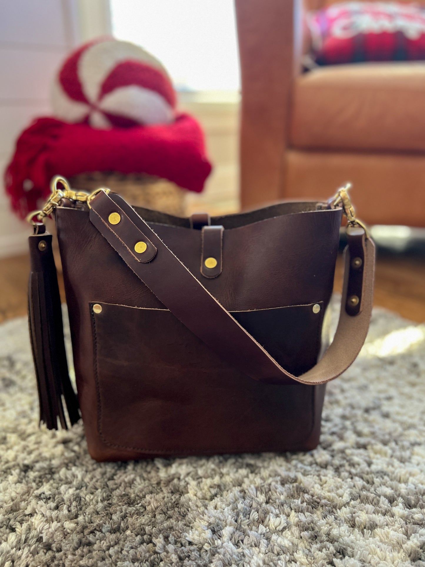 Bennett “shorty” Bucket in Brown Nut Derby Horween