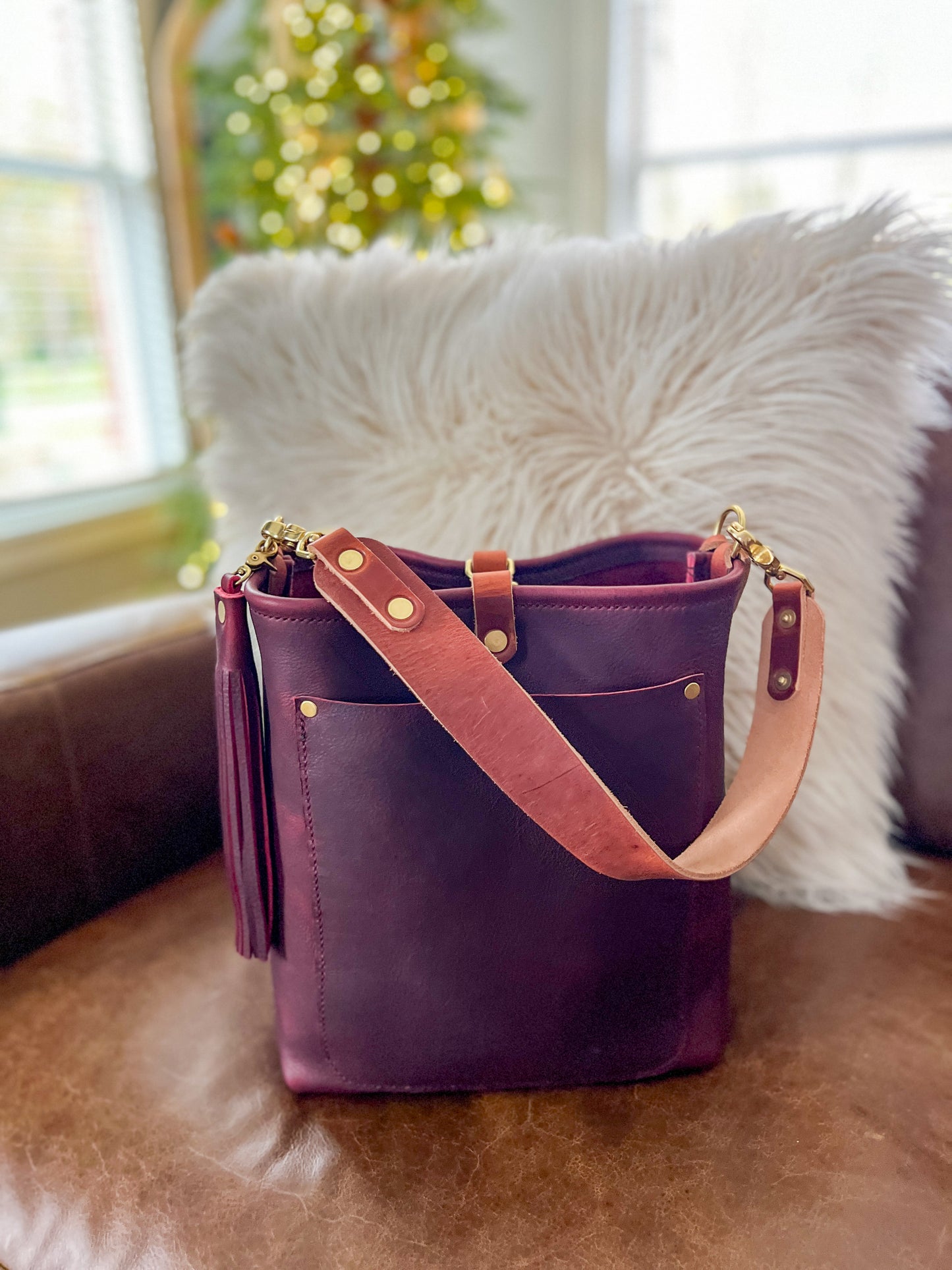 Bennett Bucket in Purple Kodiak