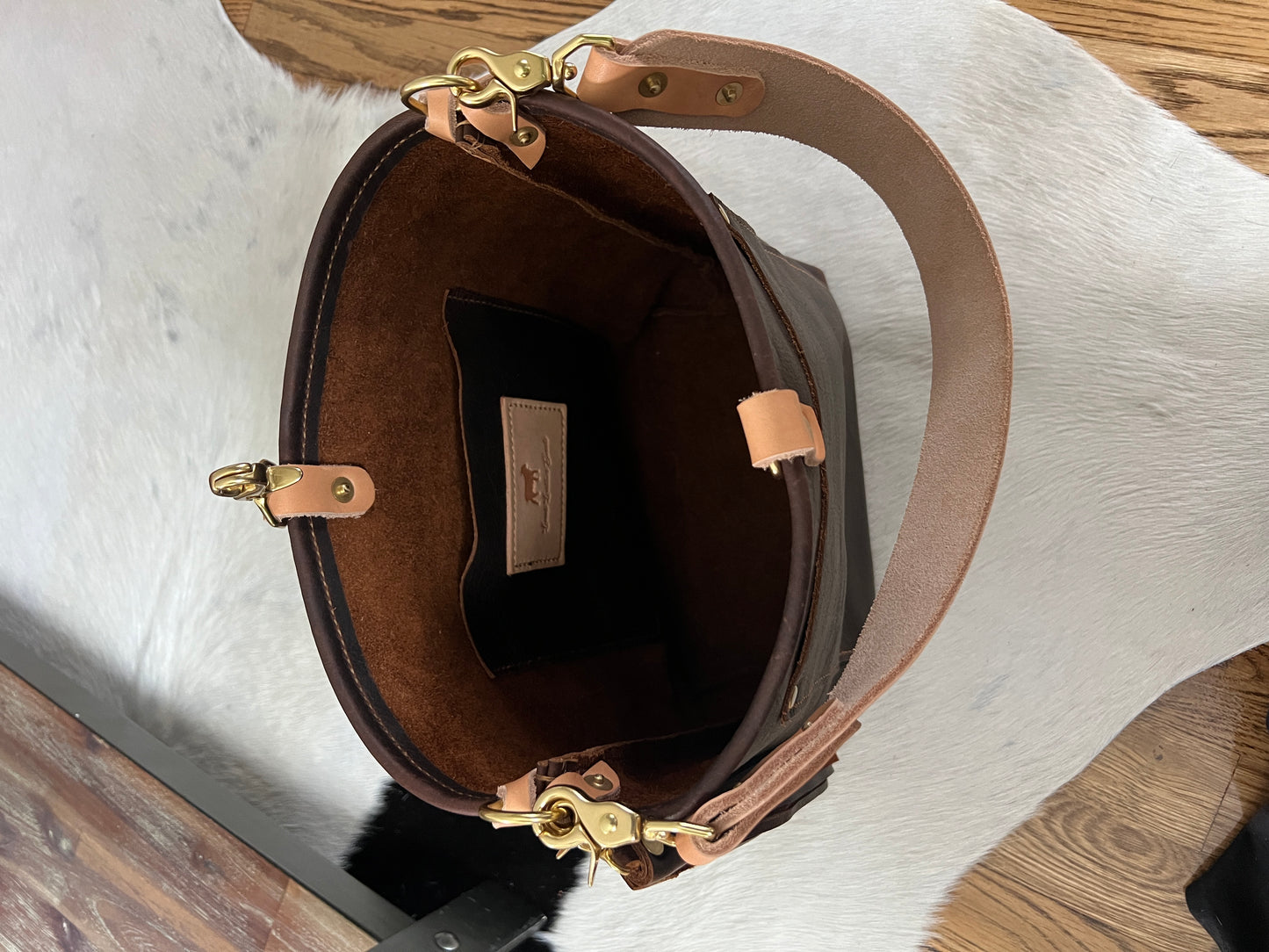 Bennett Bucket in Brown Kodiak