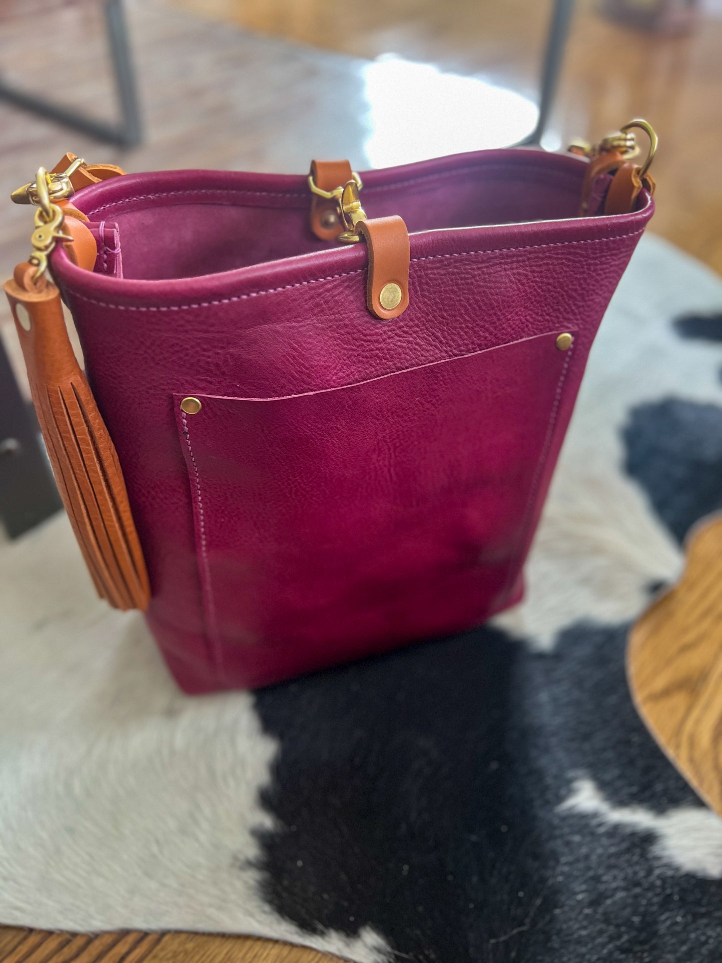 Bennett Bucket in Vachetta Lilac