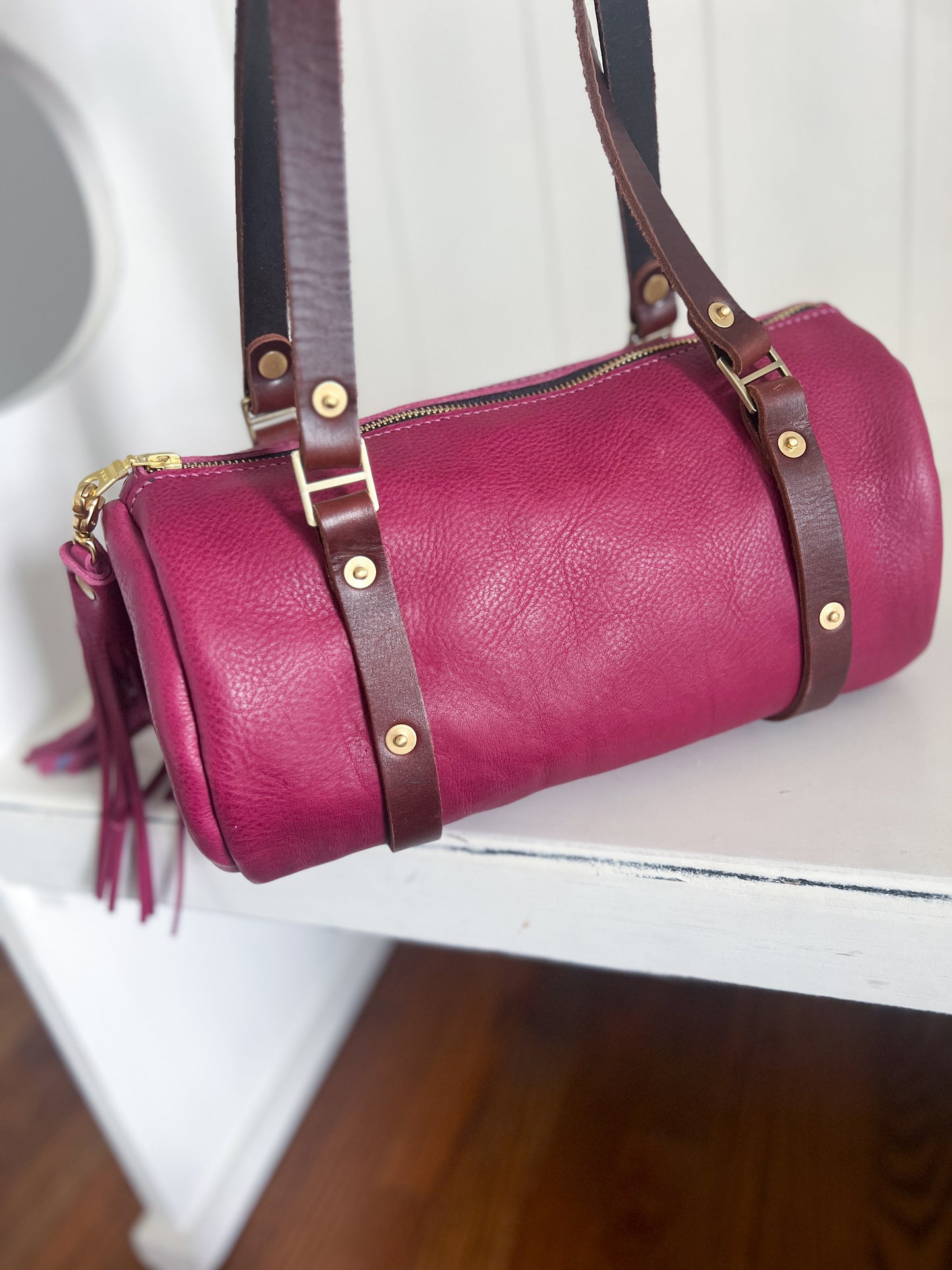 Bren Barrel in Vachetta Lilac
