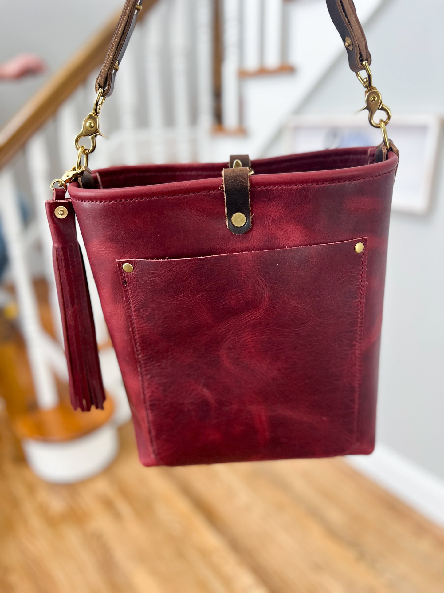 Bennett Bucket in Russet Horween Derby Leather