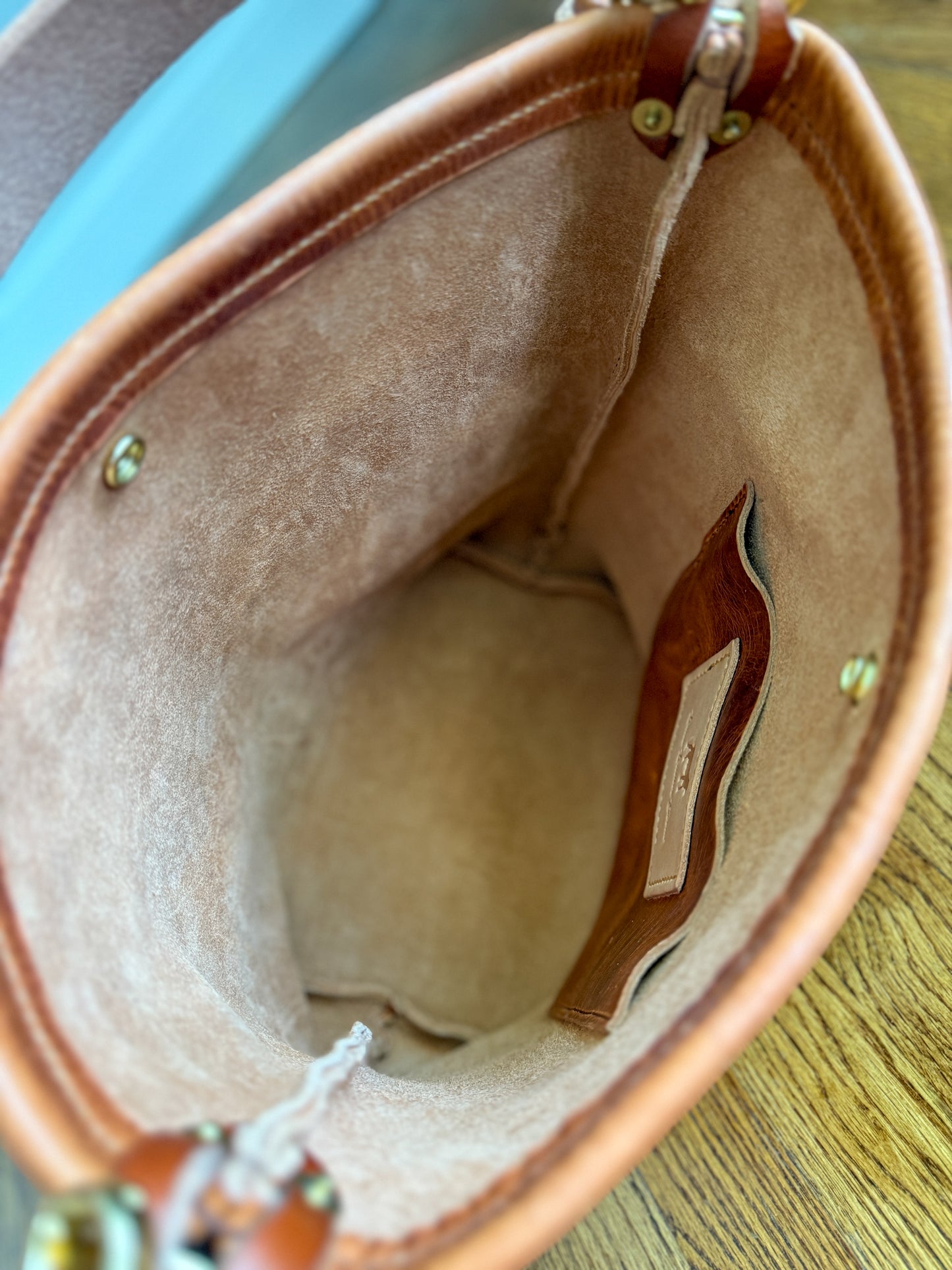 Braxton Bucket in Horween Natural Derby