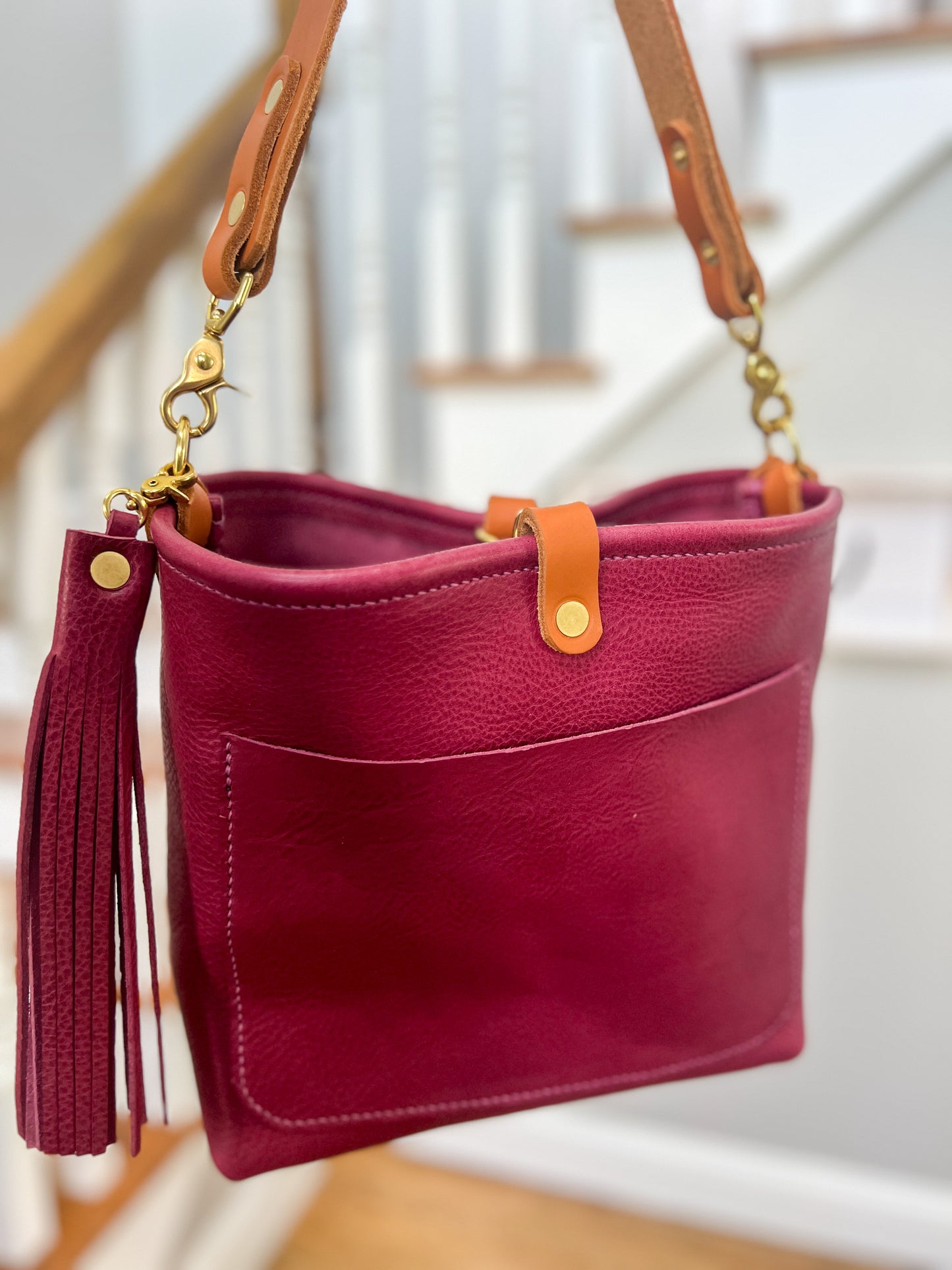 Bennett “shorty” Bucket in Lilac Vachetta