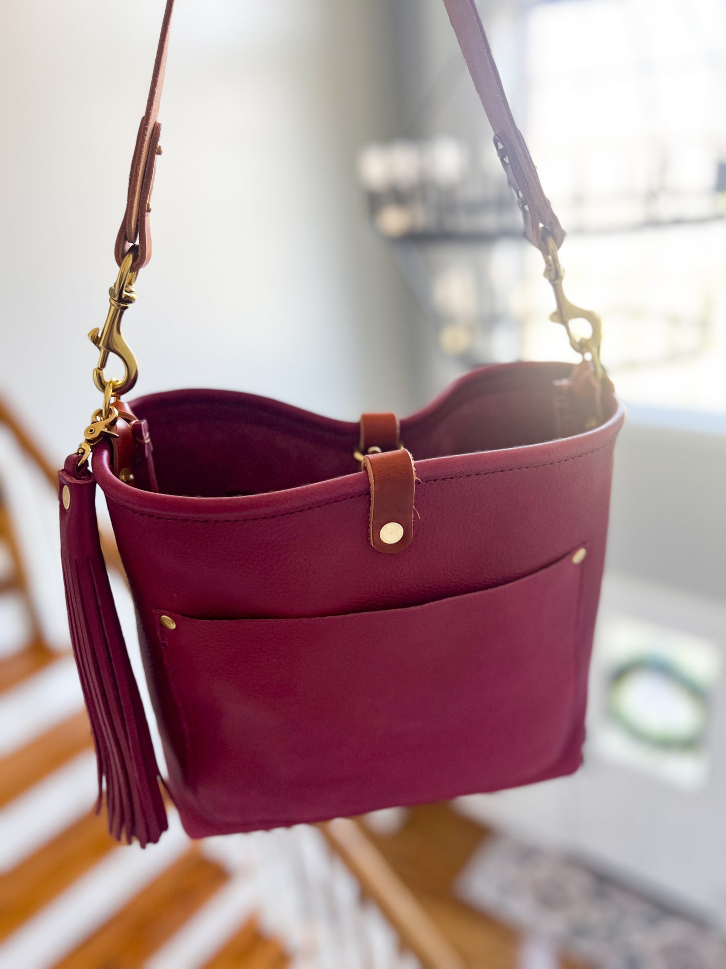 Bennett “shorty” Bucket in Lilac Vachetta