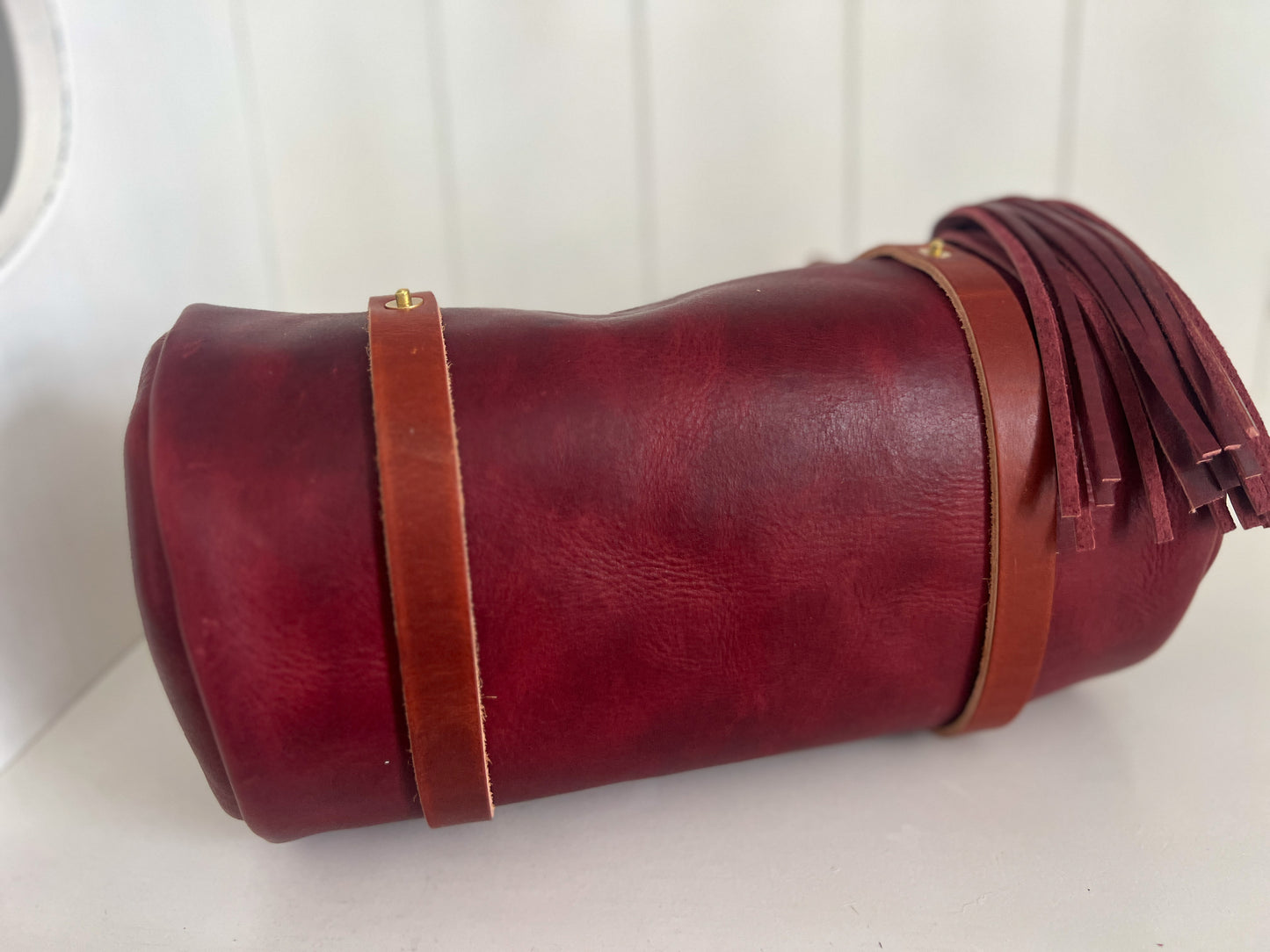 Bren Barrel in Horween Russet Full Grain Leather