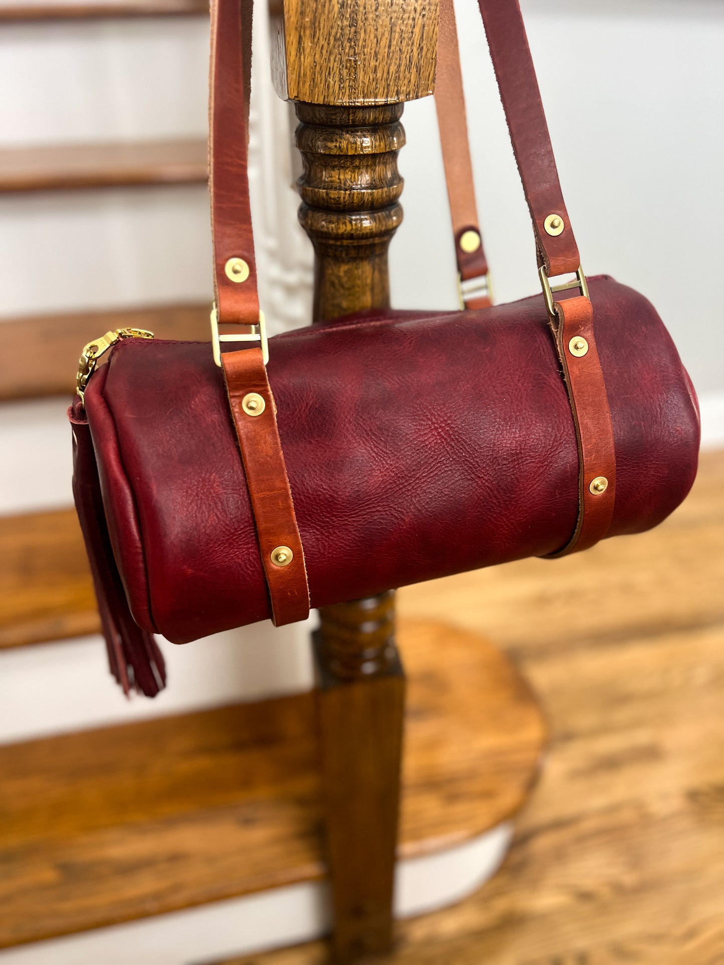 Bren Barrel in Horween Russet Full Grain Leather