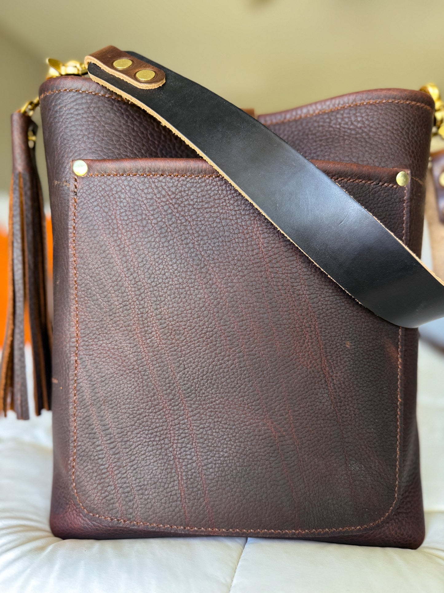 Bennett Bucket in Espresso Kodiak Full Grain Leather