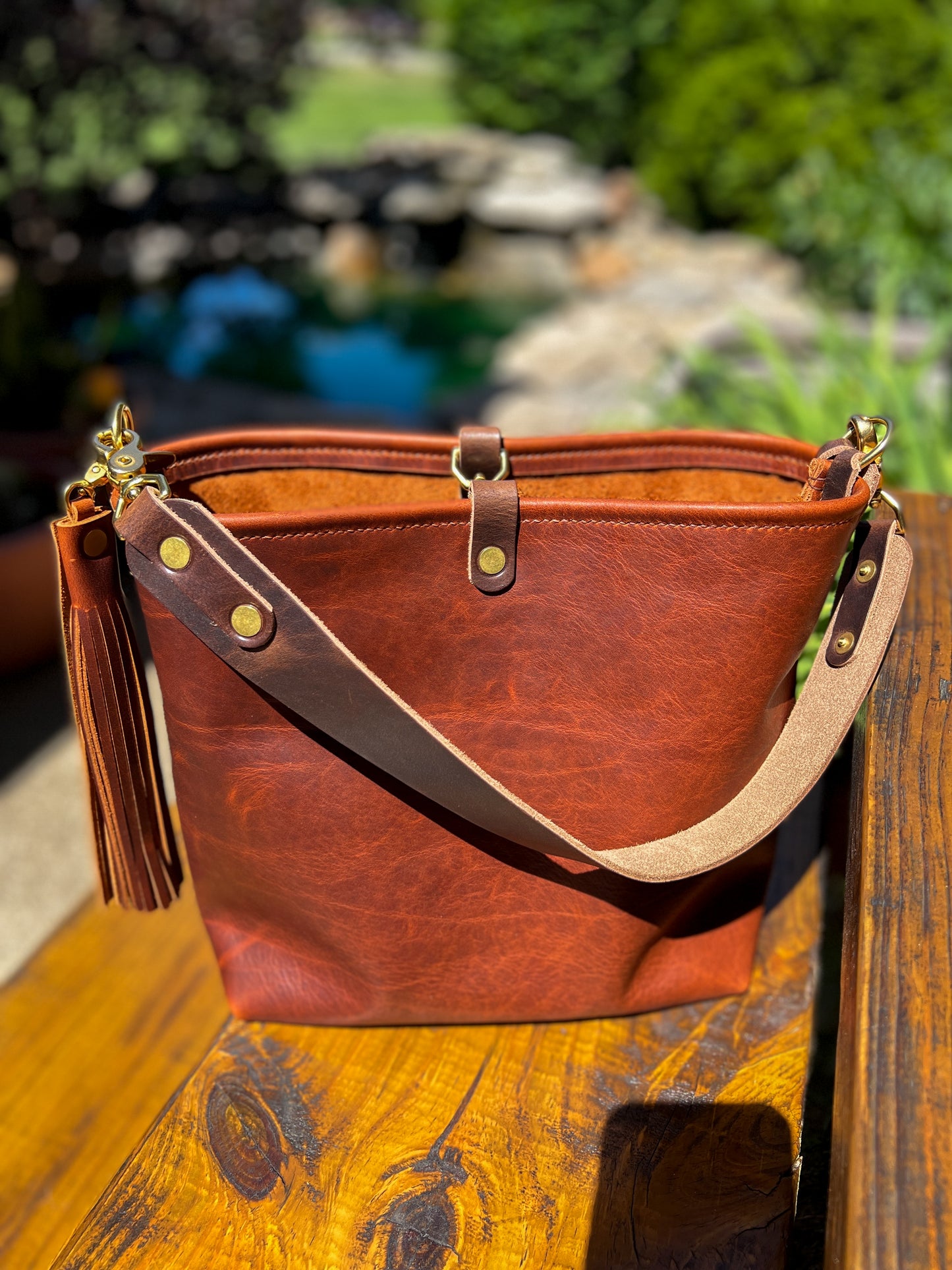 Hobo Bucket in Full Grain Rushmore Leather