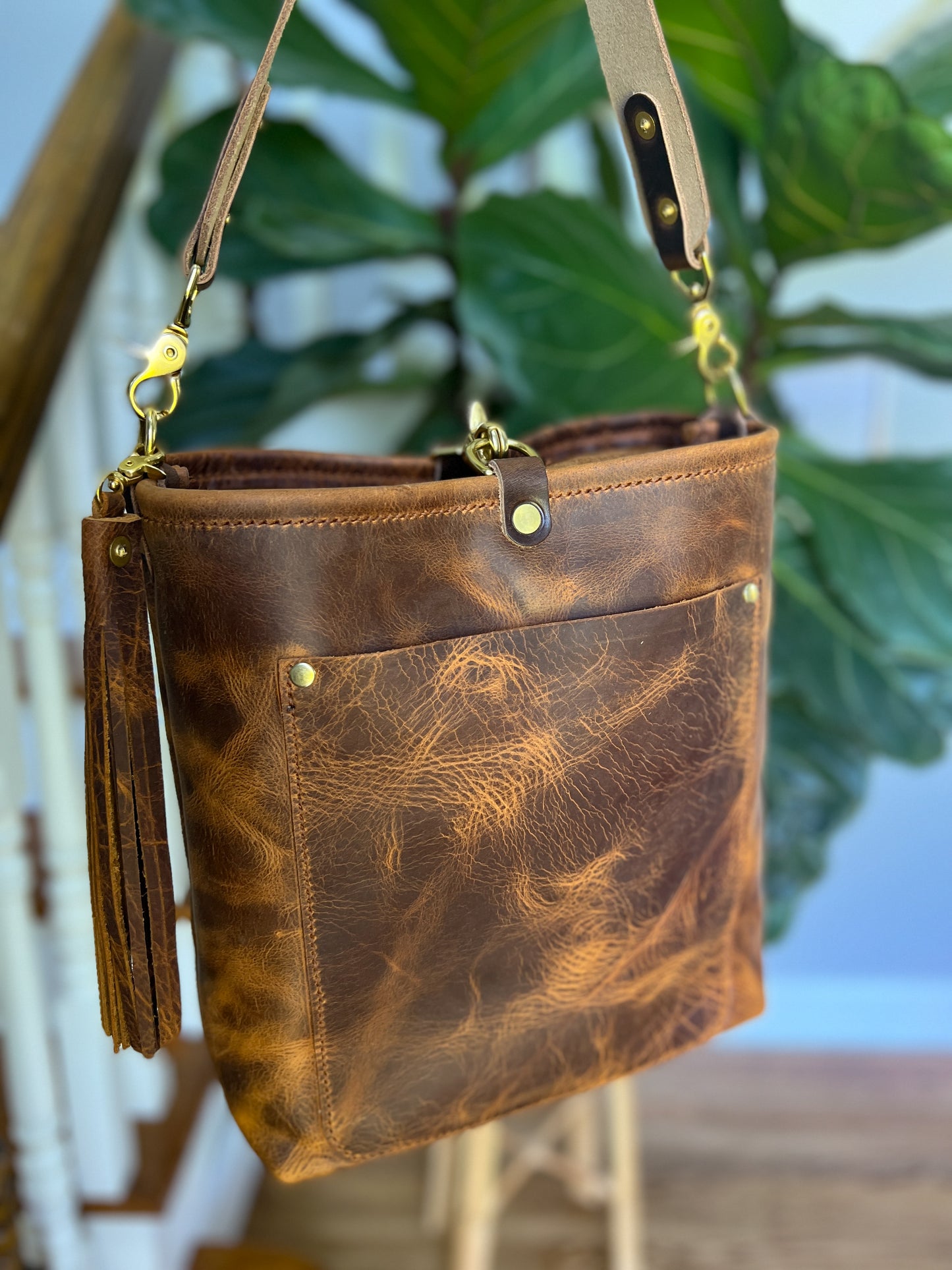 Bennett Bucket Full Grain Old Tobacco