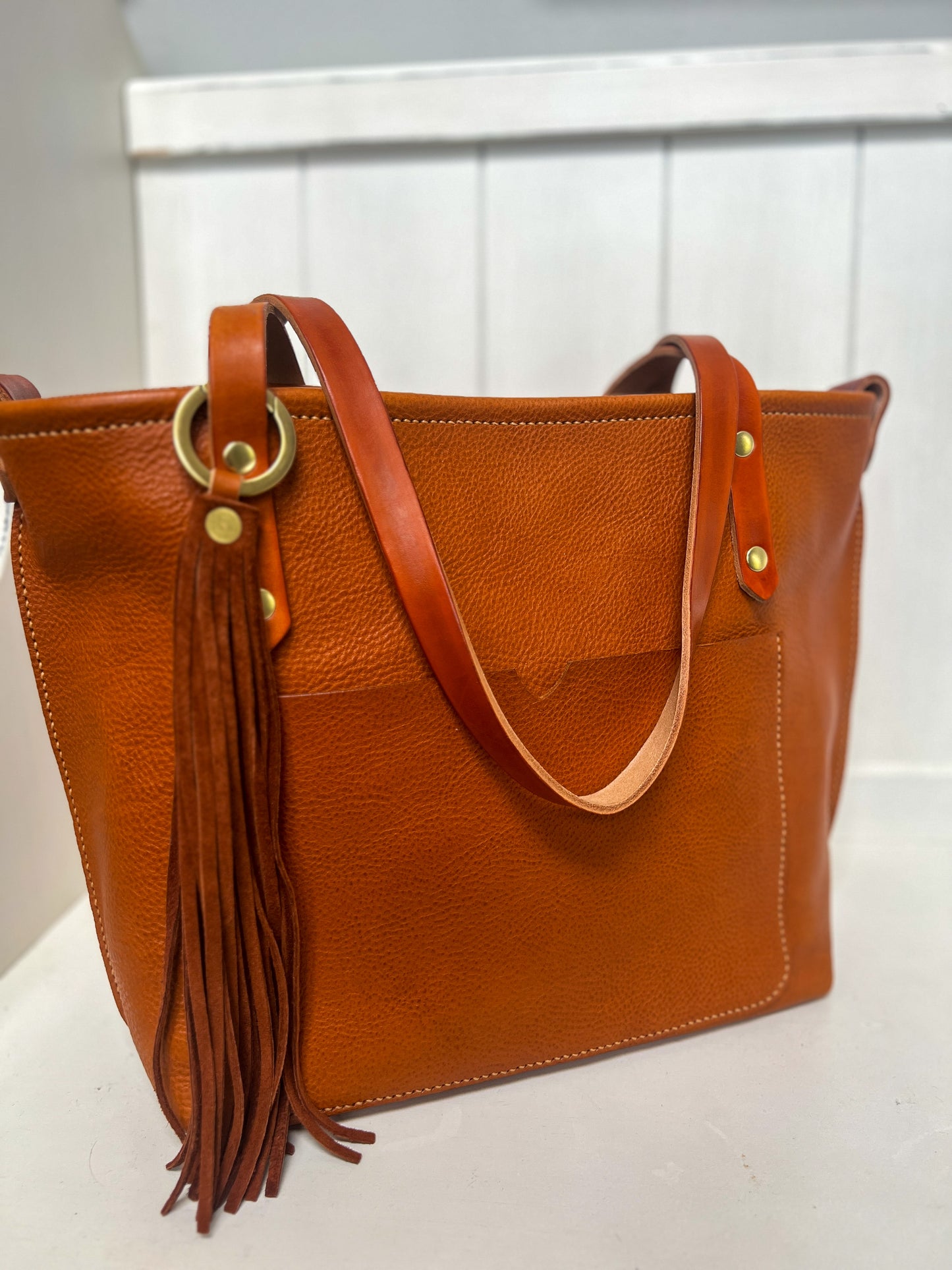 Carryall Tote in Ginger Vachetta