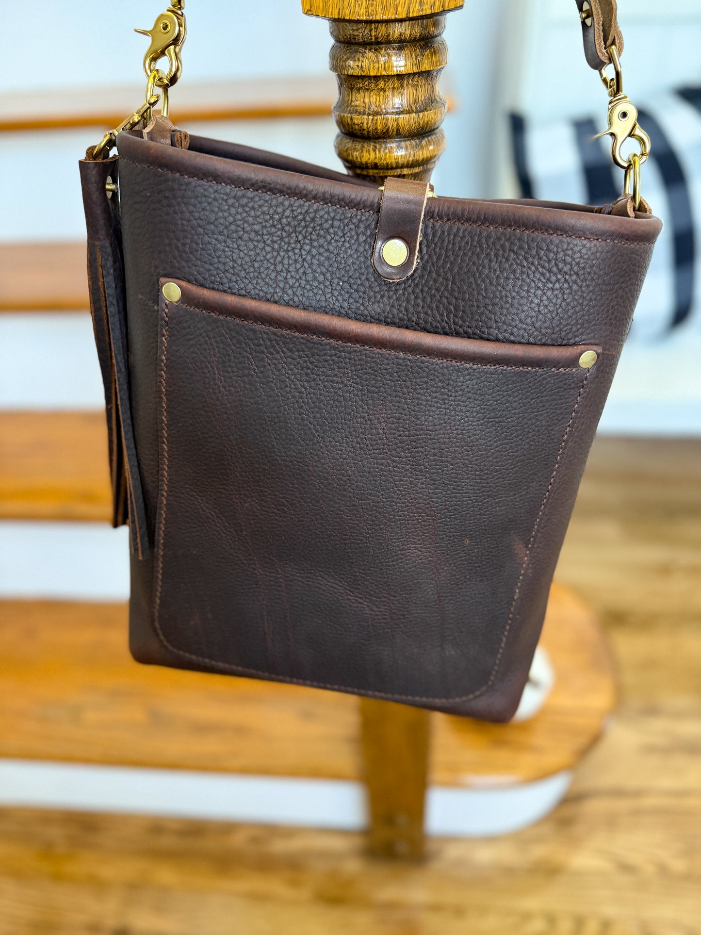 Bennett Bucket in Espresso Kodiak Full Grain Leather
