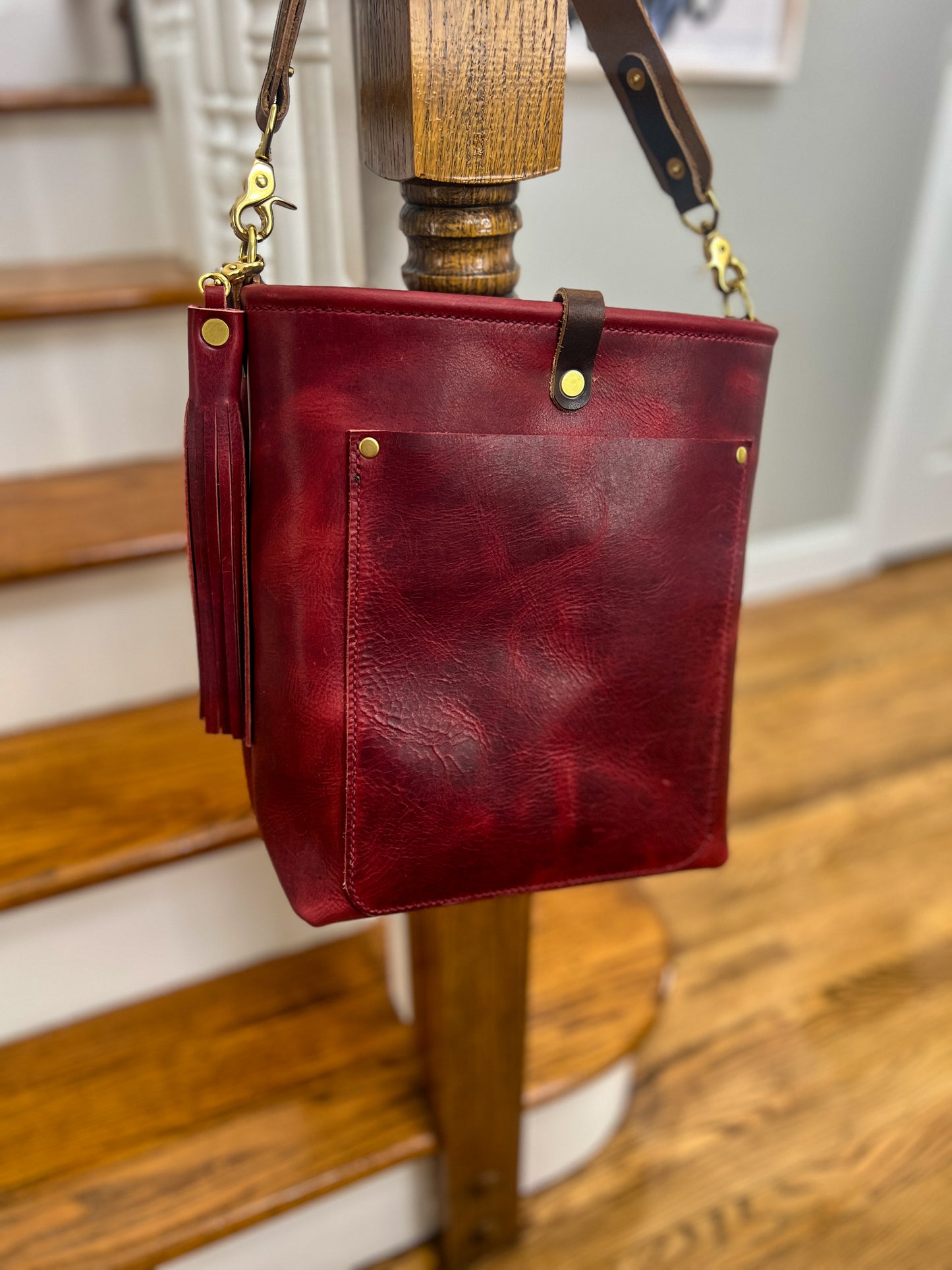 Bennett Bucket in Russet Horween Derby Leather
