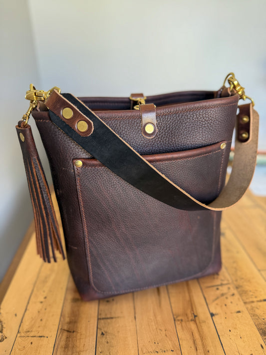 Bennett Bucket in Espresso Kodiak Full Grain Leather