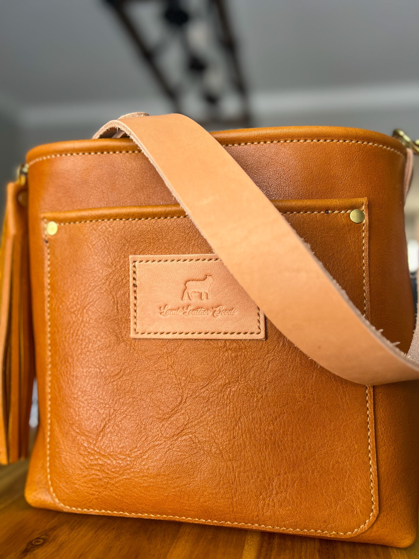 Bennett “shorty” Bucket in Golden Honey Bulldog Leather