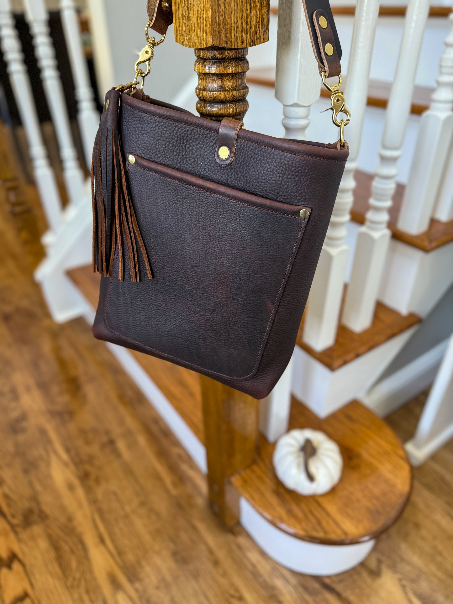 Bennett Bucket in Espresso Kodiak Full Grain Leather