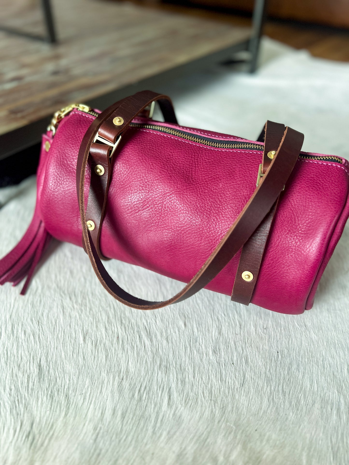 Bren Barrel in Vachetta Lilac