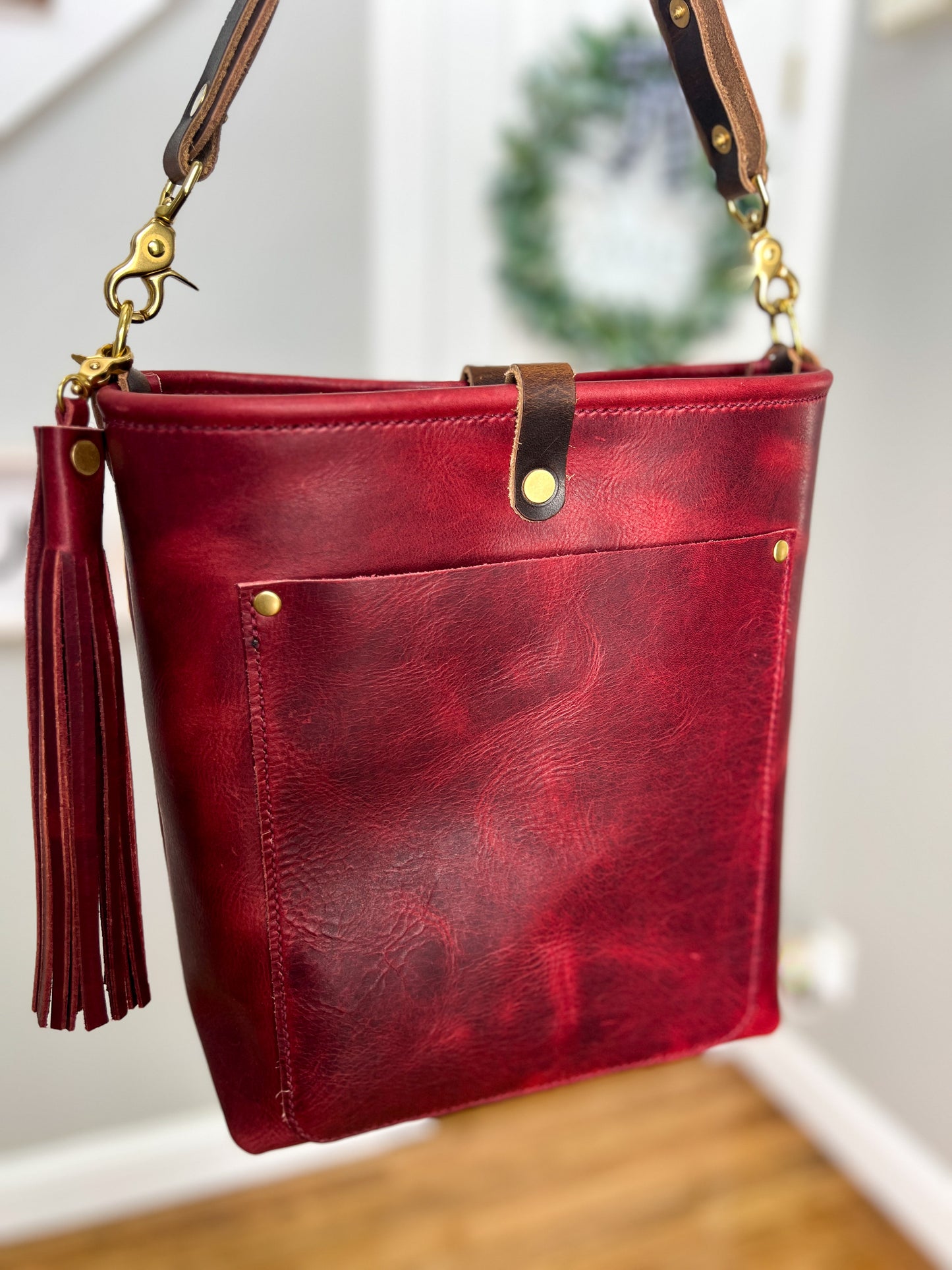 Bennett Bucket in Russet Horween Derby Leather