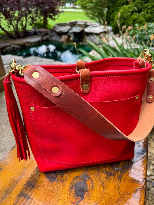 Bennett “shorty” Bucket in Ruby Vachetta