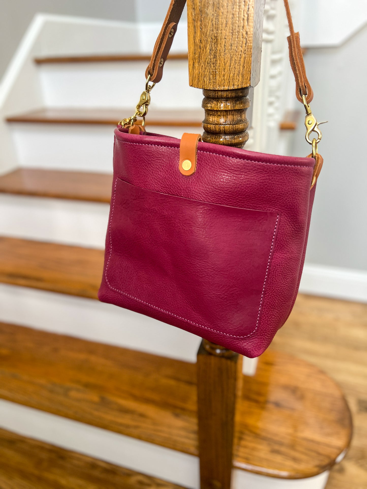 Bennett “shorty” Bucket in Lilac Vachetta