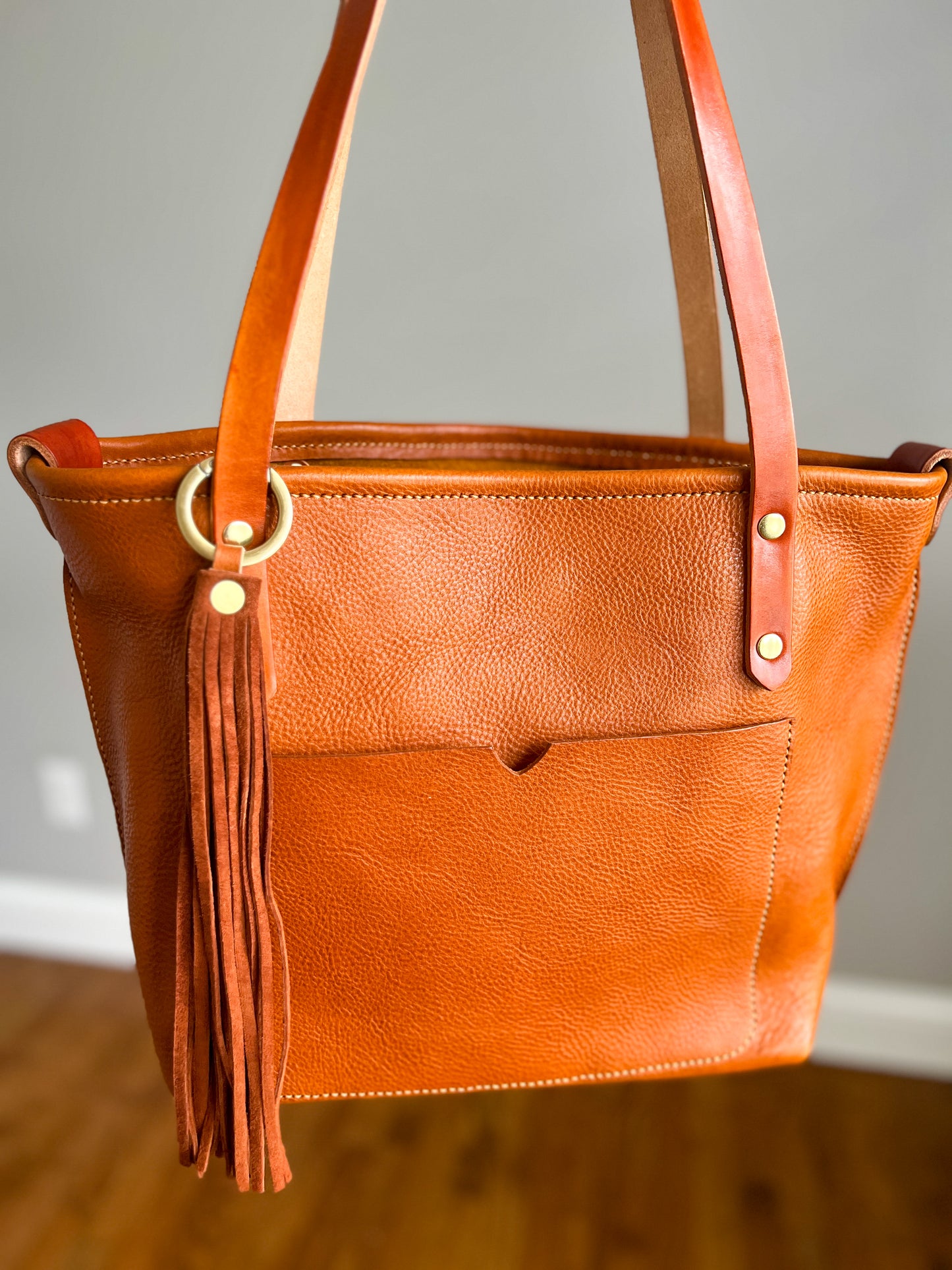 Carryall Tote in Ginger Vachetta