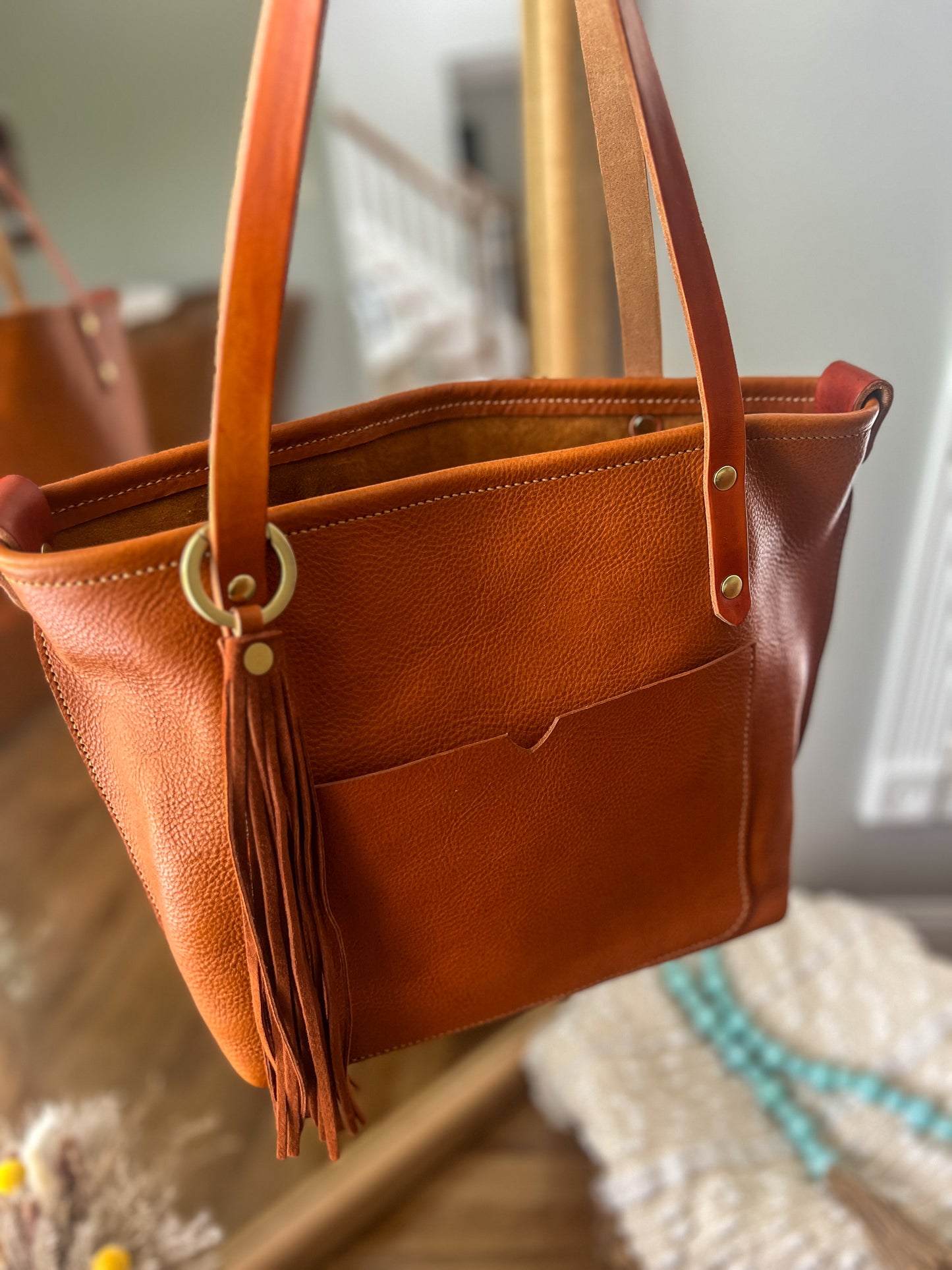 Carryall Tote in Ginger Vachetta