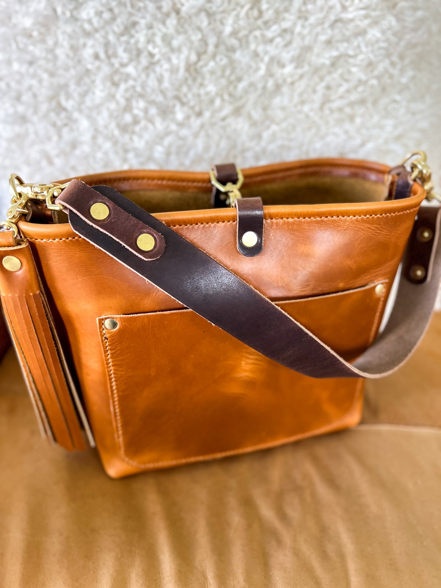 Bennett “shorty” Bucket in Horween Butterscotch