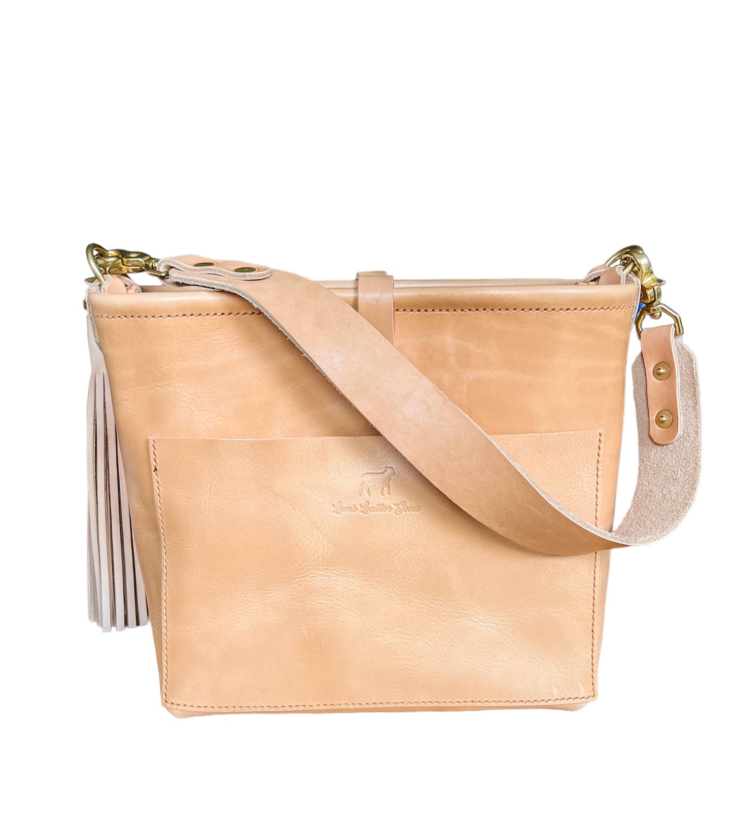 Bennett “shorty” Bucket in Natural Vachetta full Grain Leather