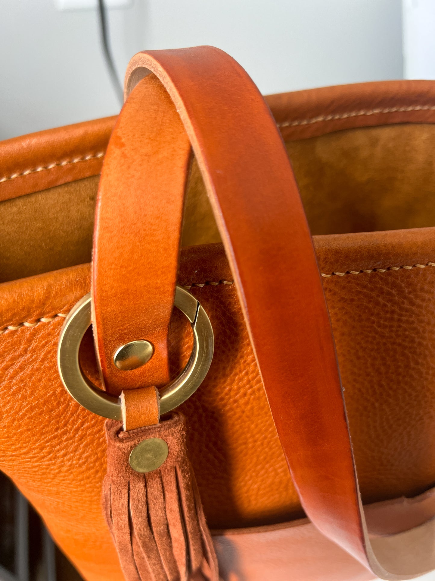Carryall Tote in Ginger Vachetta