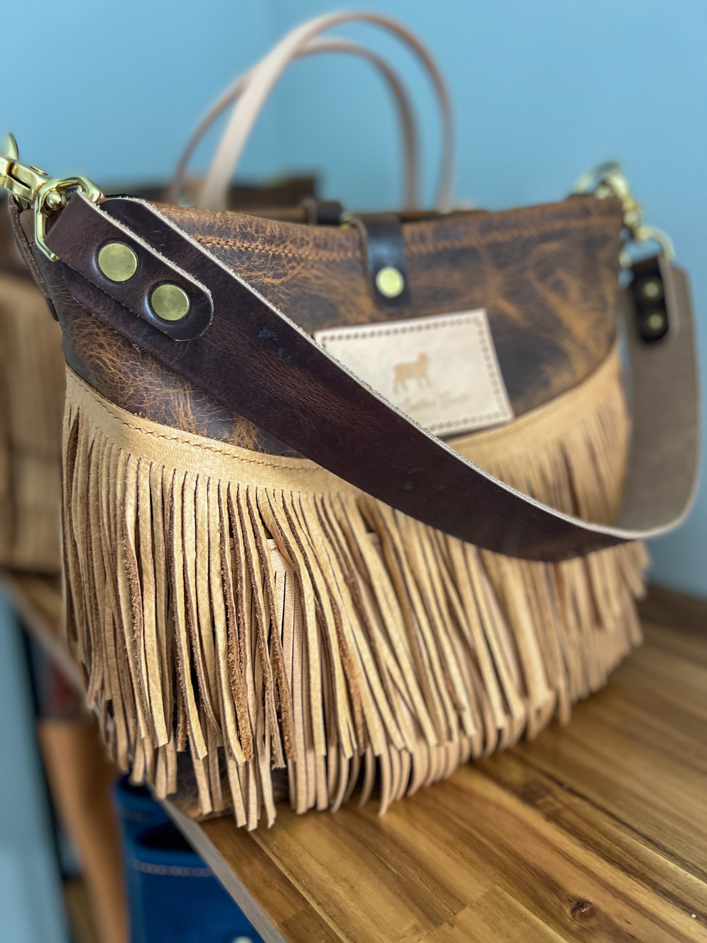 Bennett “shorty” Bucket in Old Tobacco Full Grain Leather