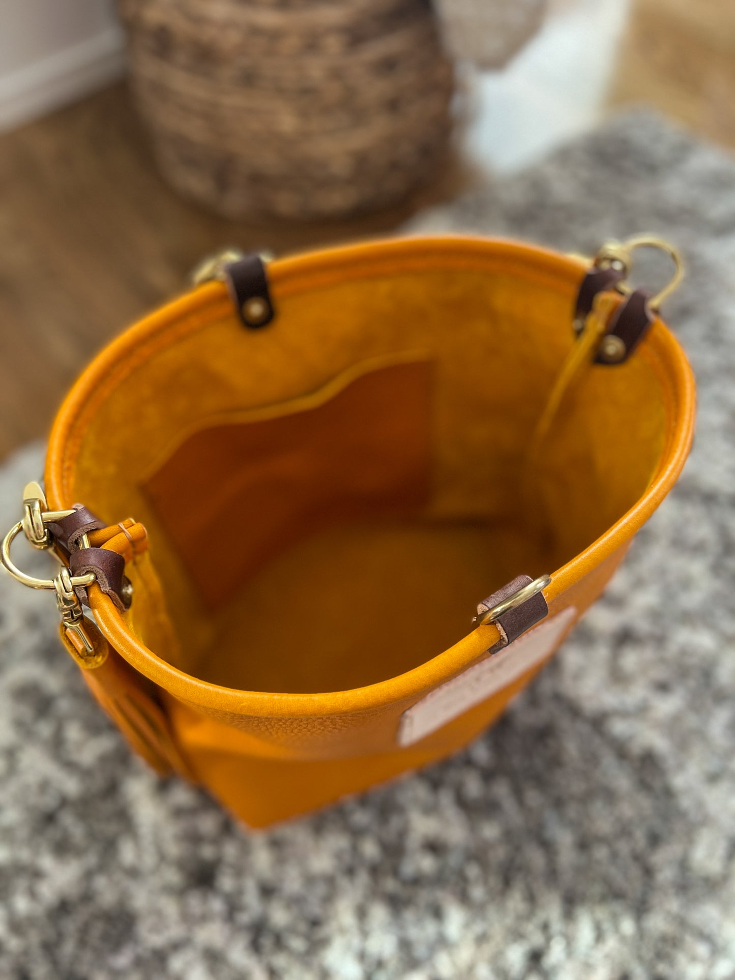 Hobo Bucket in Italian Vachetta Mustard