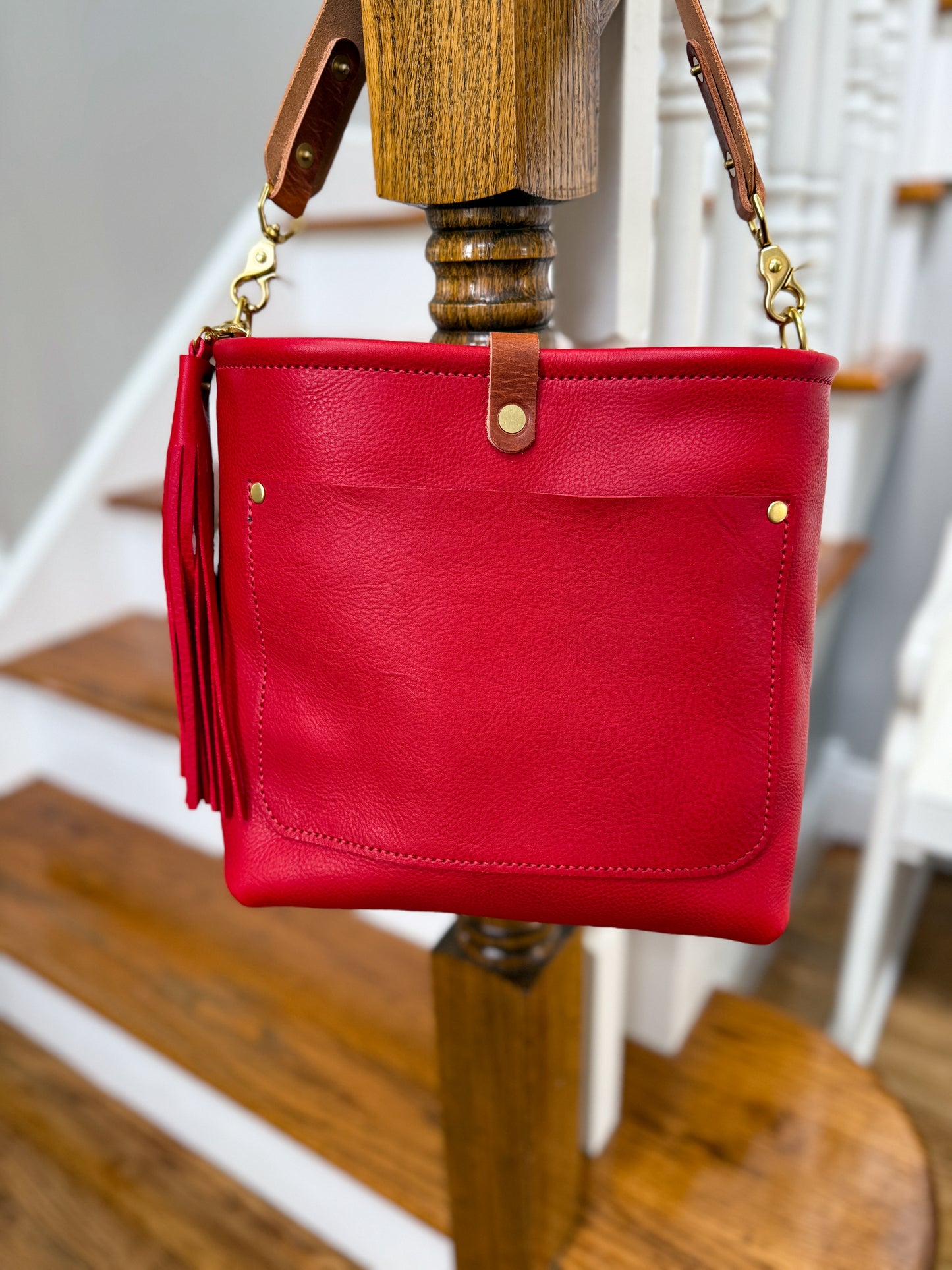 Bennett “shorty” Bucket in Ruby Vachetta
