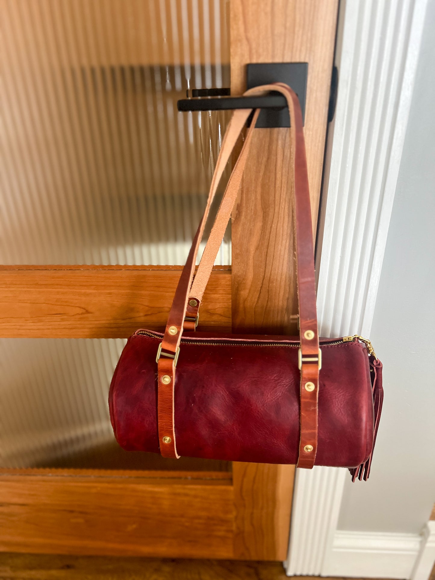 Bren Barrel in Horween Russet Full Grain Leather