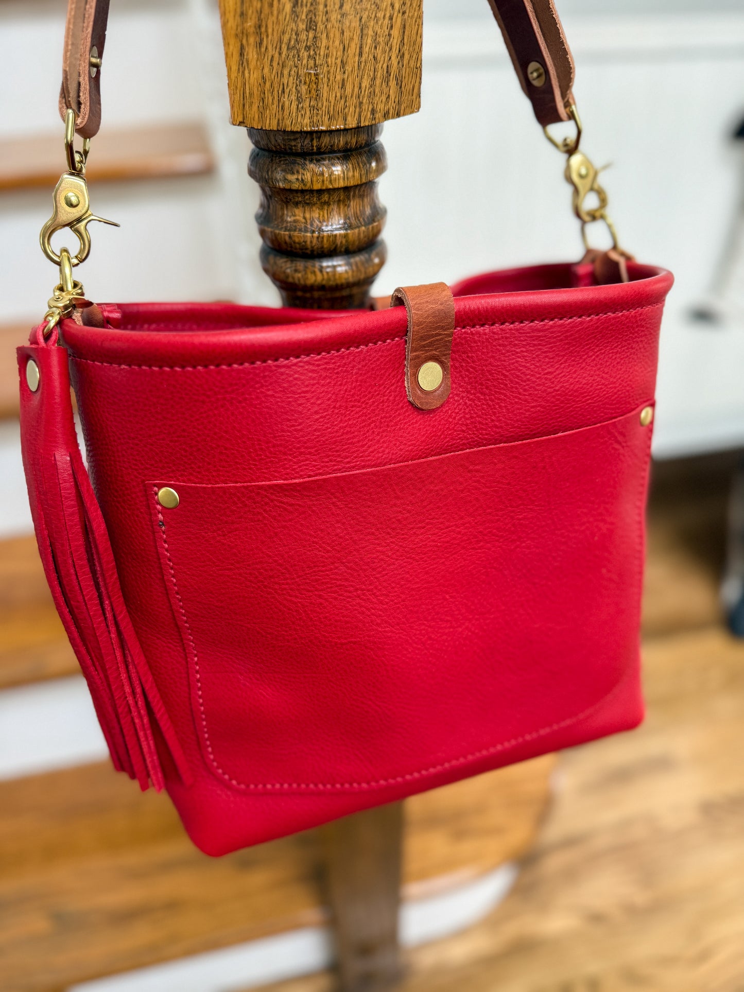 Bennett “shorty” Bucket in Ruby Vachetta
