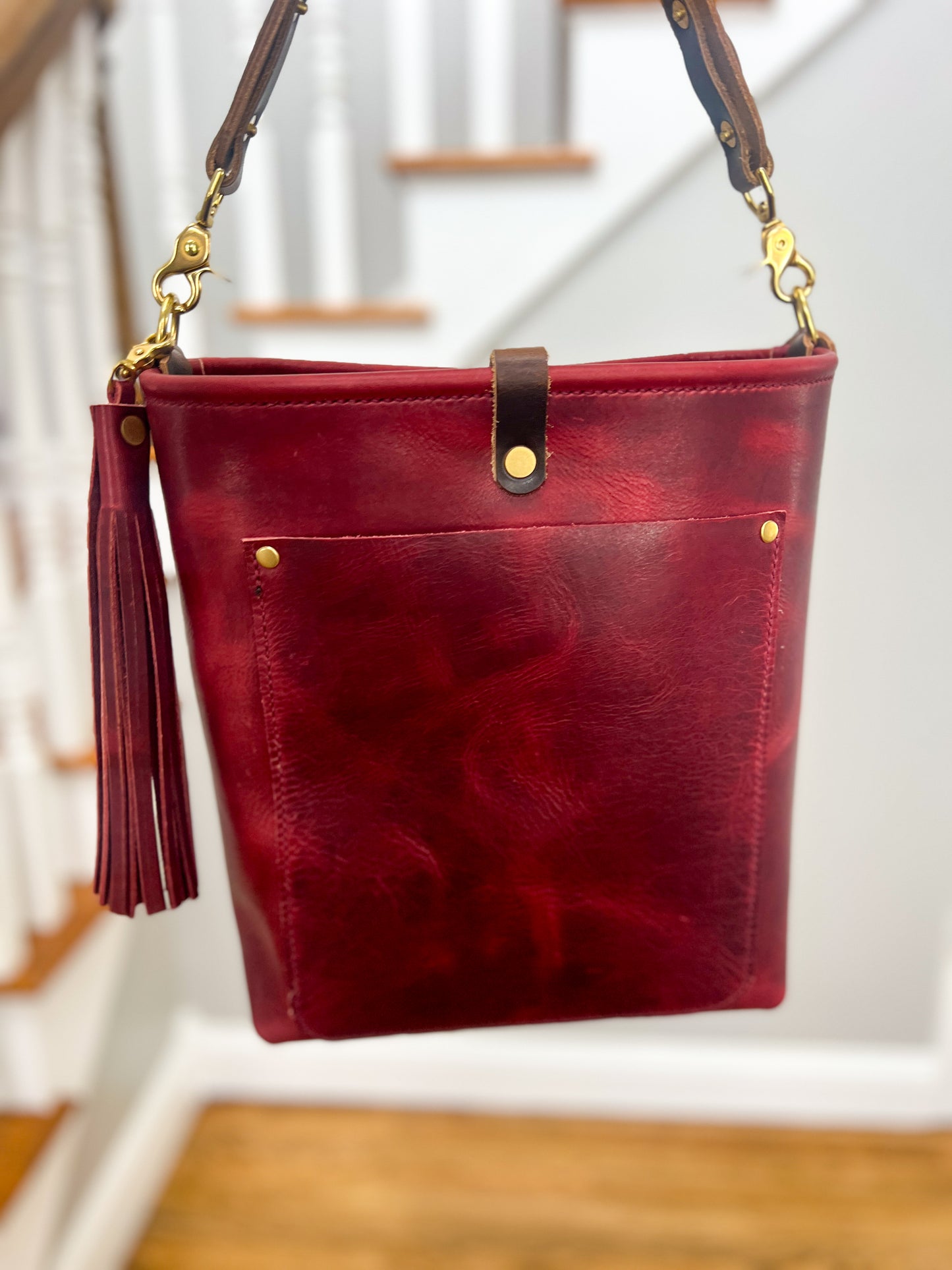 Bennett Bucket in Russet Horween Derby Leather