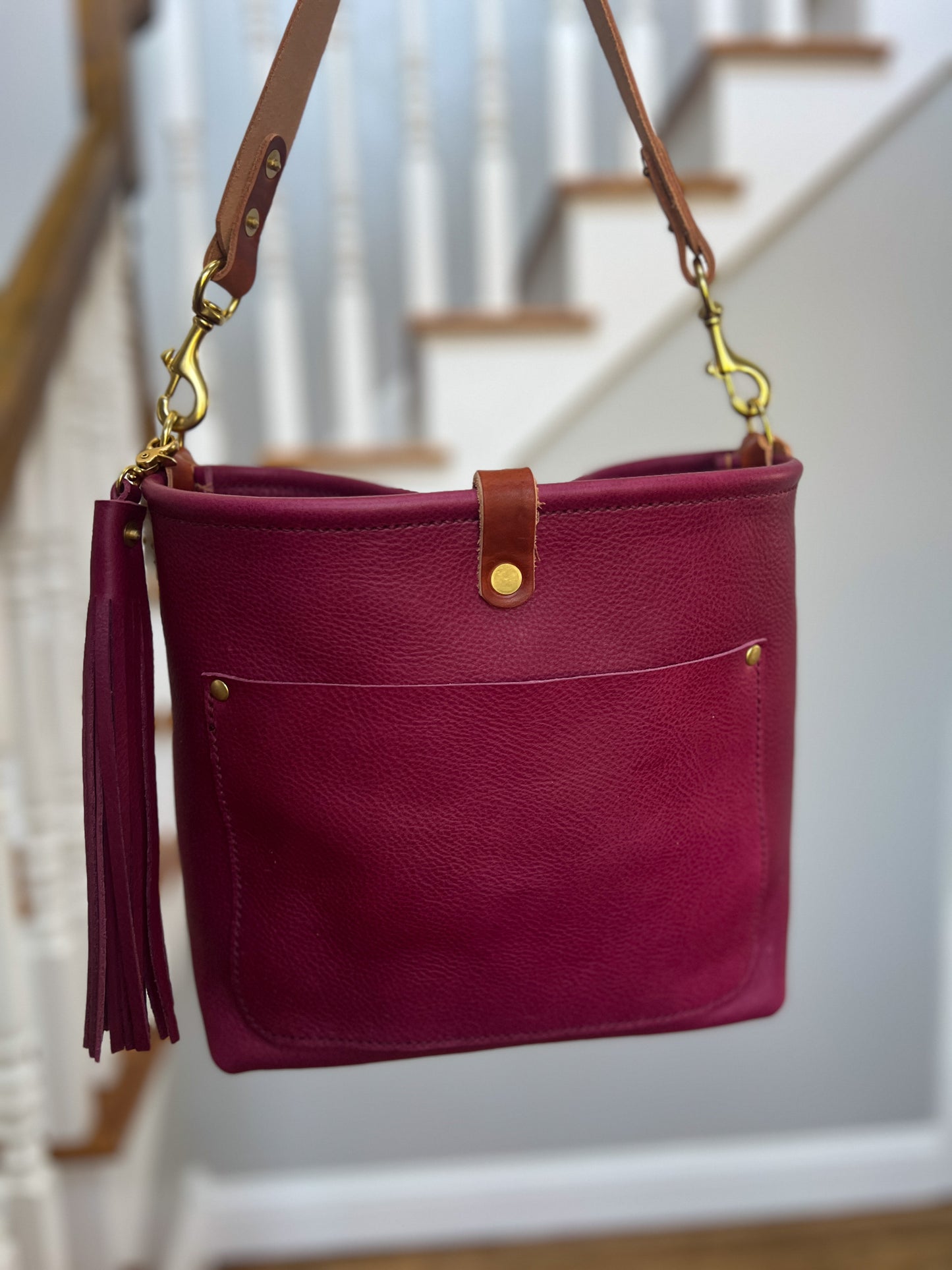 Bennett “shorty” Bucket in Lilac Vachetta
