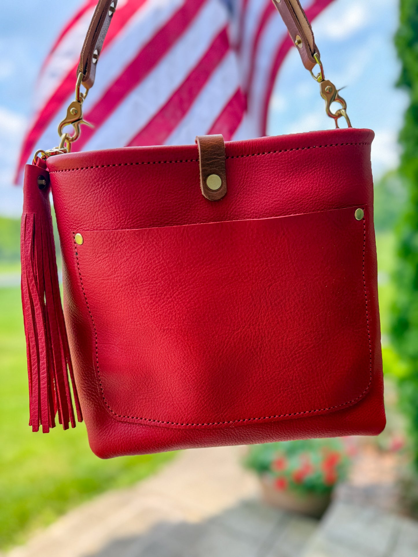 Bennett “shorty” Bucket in Ruby Vachetta