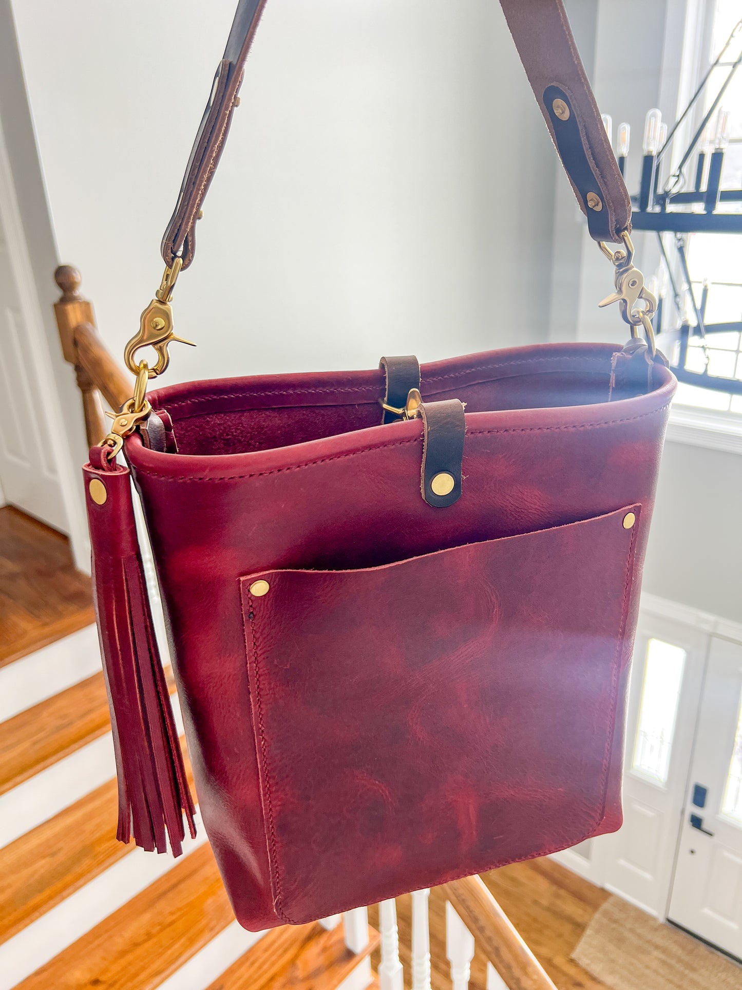 Bennett Bucket in Russet Horween Derby Leather