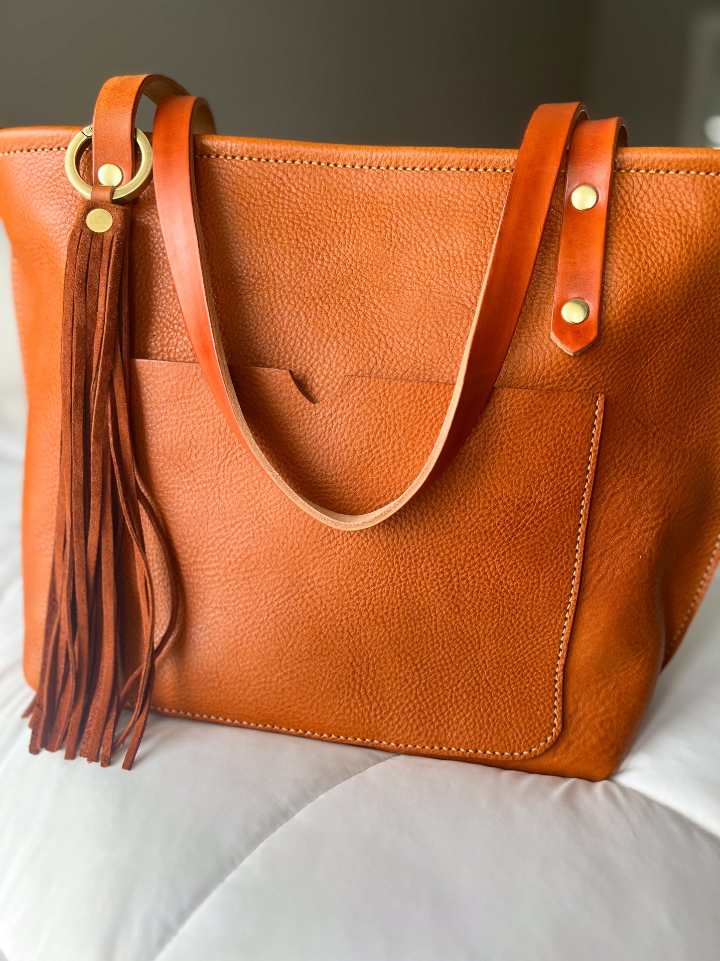 Carryall Tote in Ginger Vachetta
