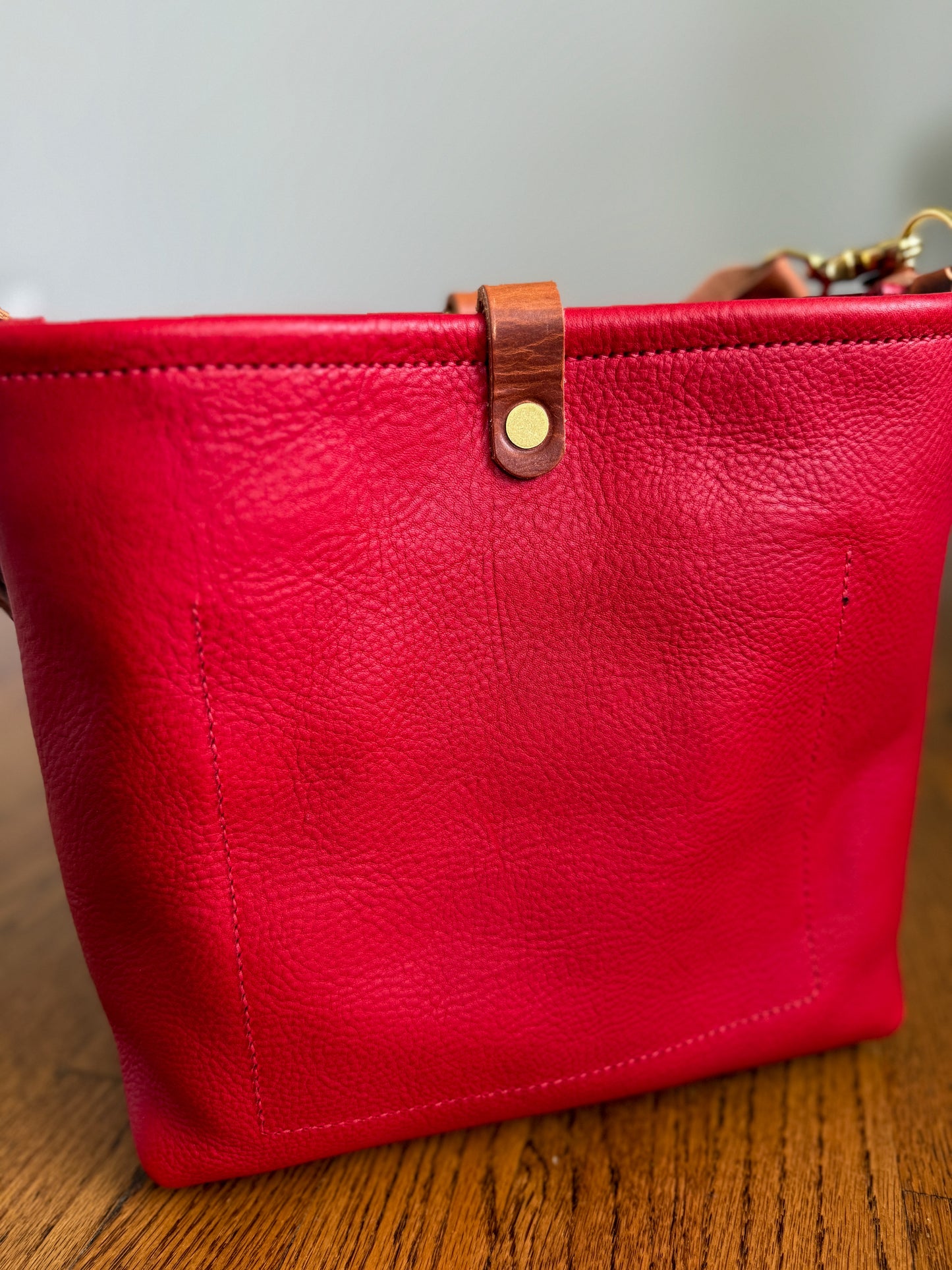 Bennett “shorty” Bucket in Ruby Vachetta
