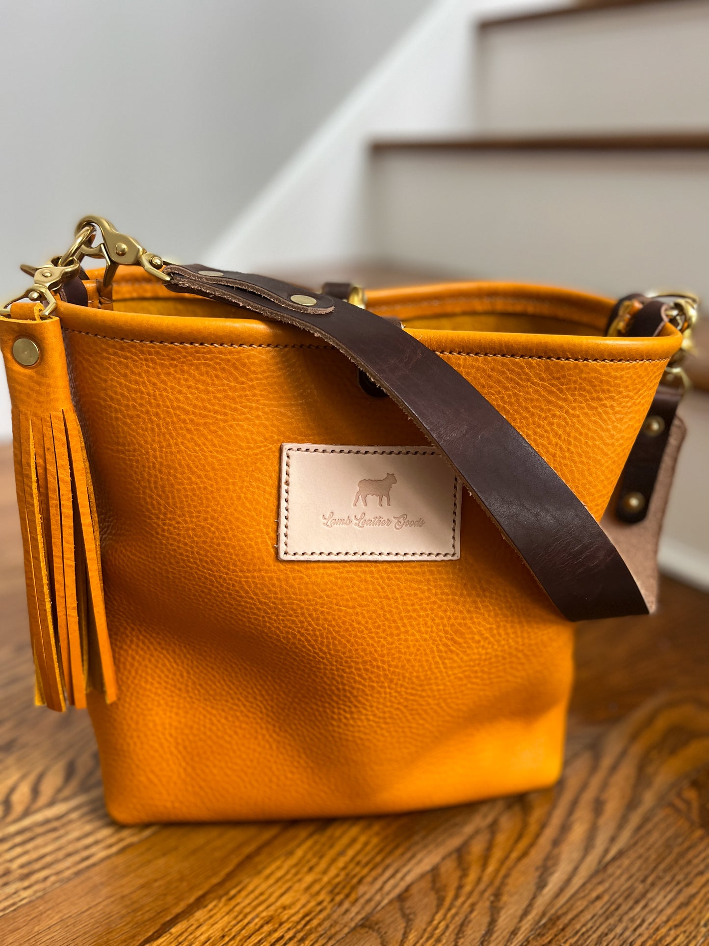 Hobo Bucket in Italian Vachetta Mustard